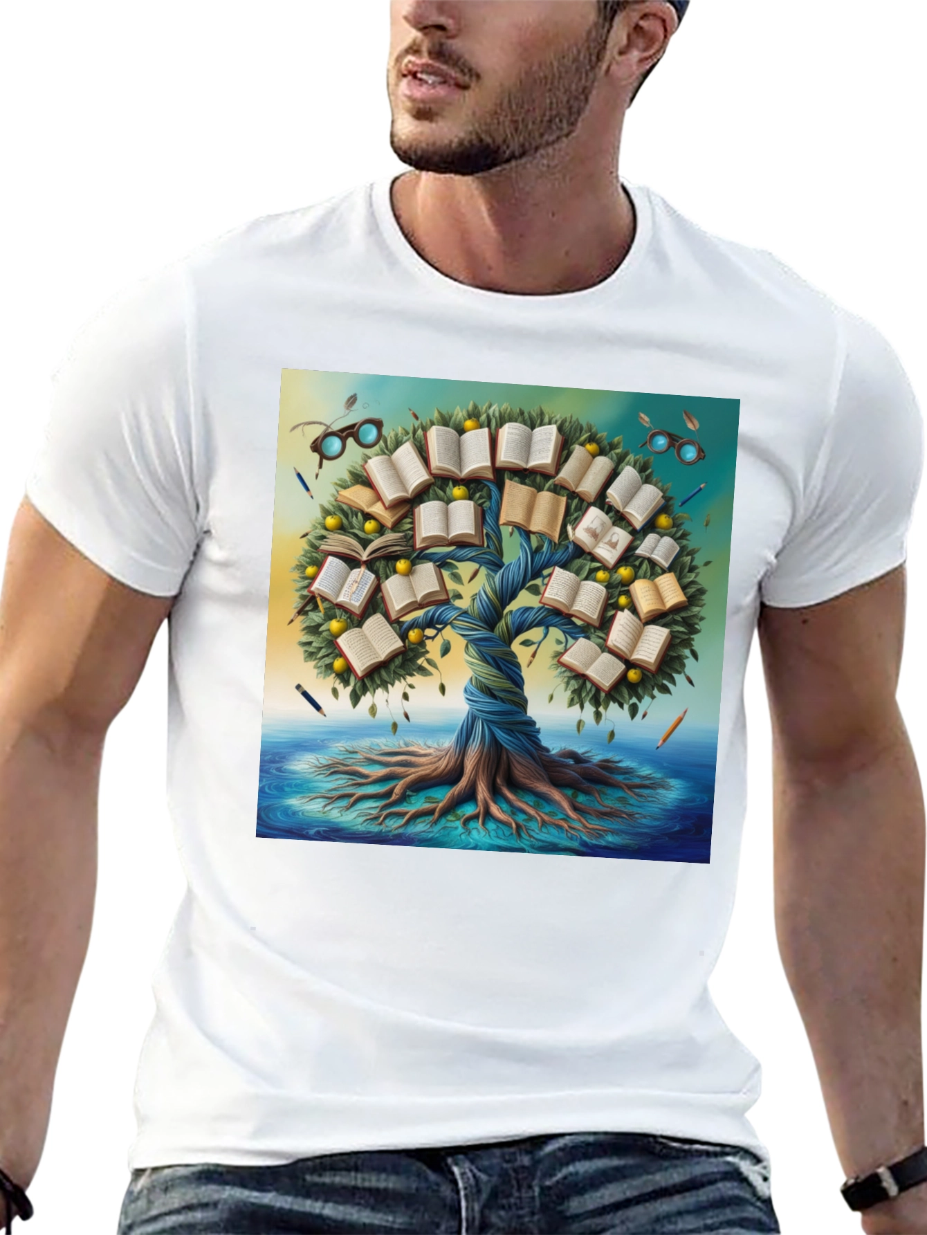 Book Tree Graphic Tee - Read and Grow
