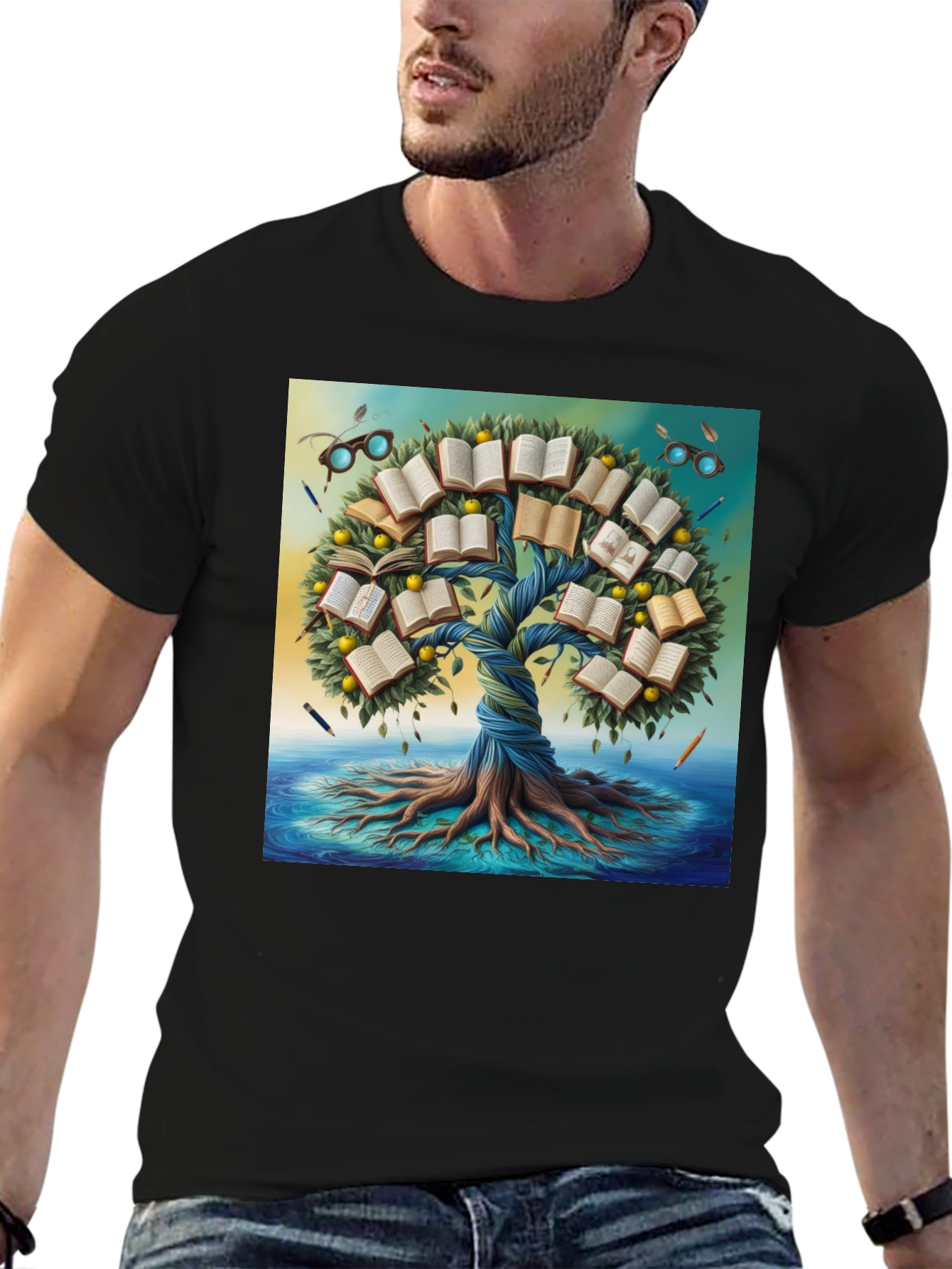 Book Tree Graphic Tee - Read and Grow