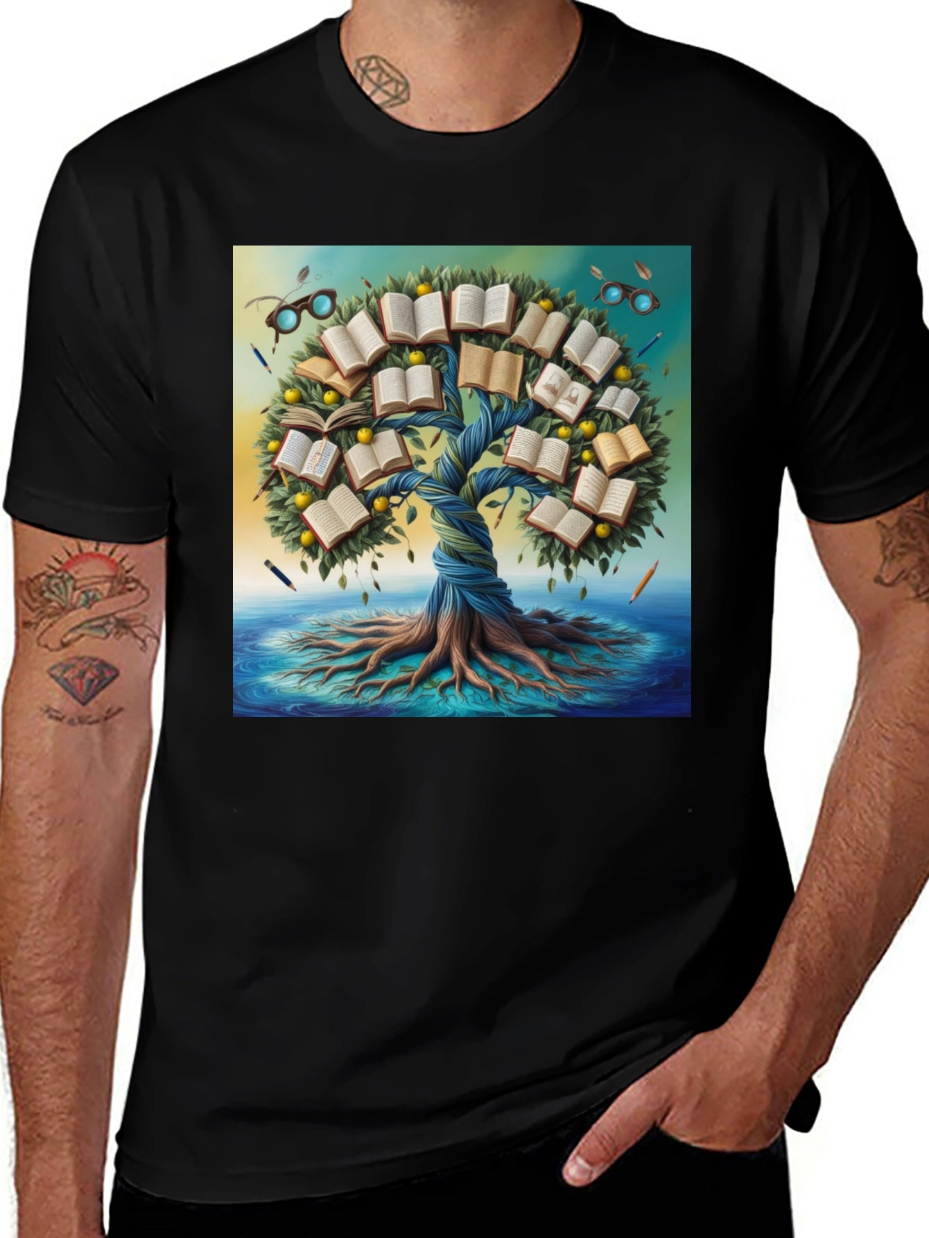 Book Tree Graphic Tee - Read and Grow