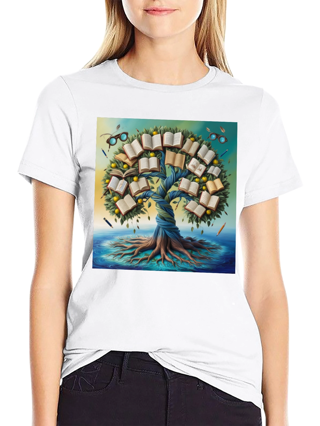 Book Tree Graphic Tee - Read and Grow