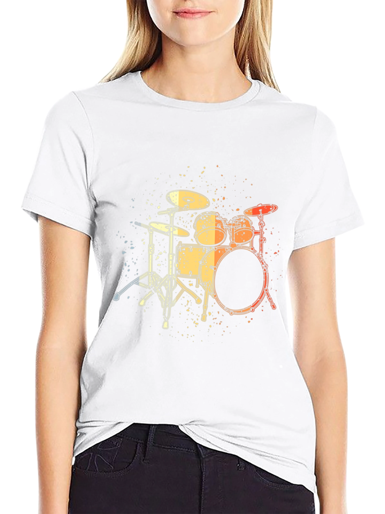 Drum Set Graphic T-Shirt Music Lover Tee