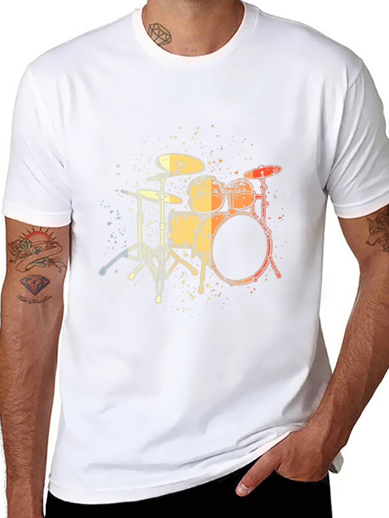 Drum Set Graphic T-Shirt Music Lover Tee