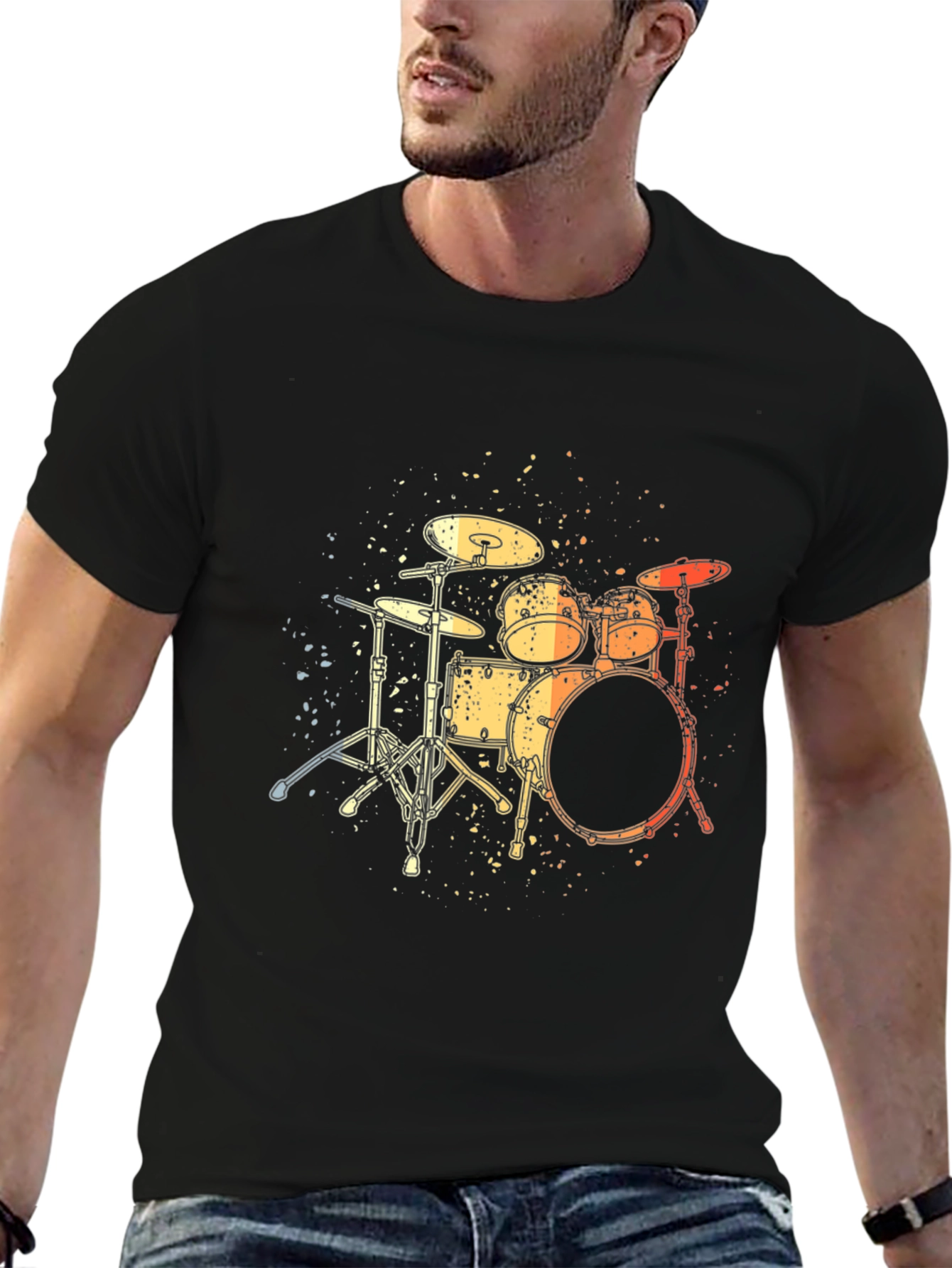 Drum Set Graphic T-Shirt Music Lover Tee