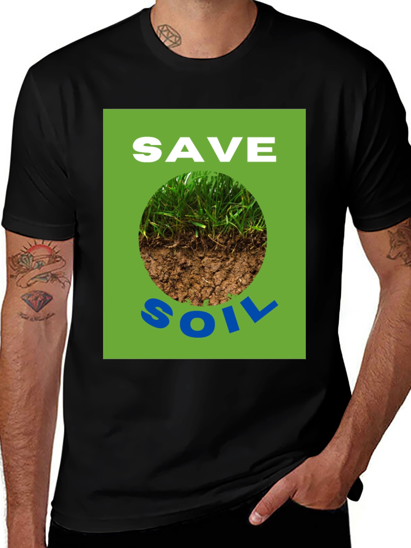 Save Soil Graphic Tee - Earth Awareness T-Shirt