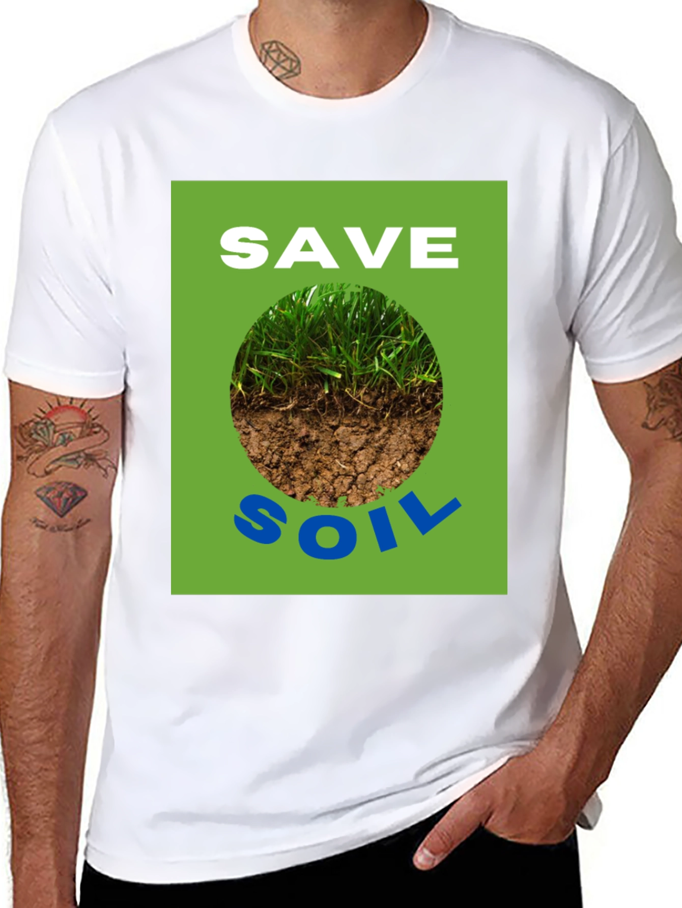 Save Soil Graphic Tee - Earth Awareness T-Shirt