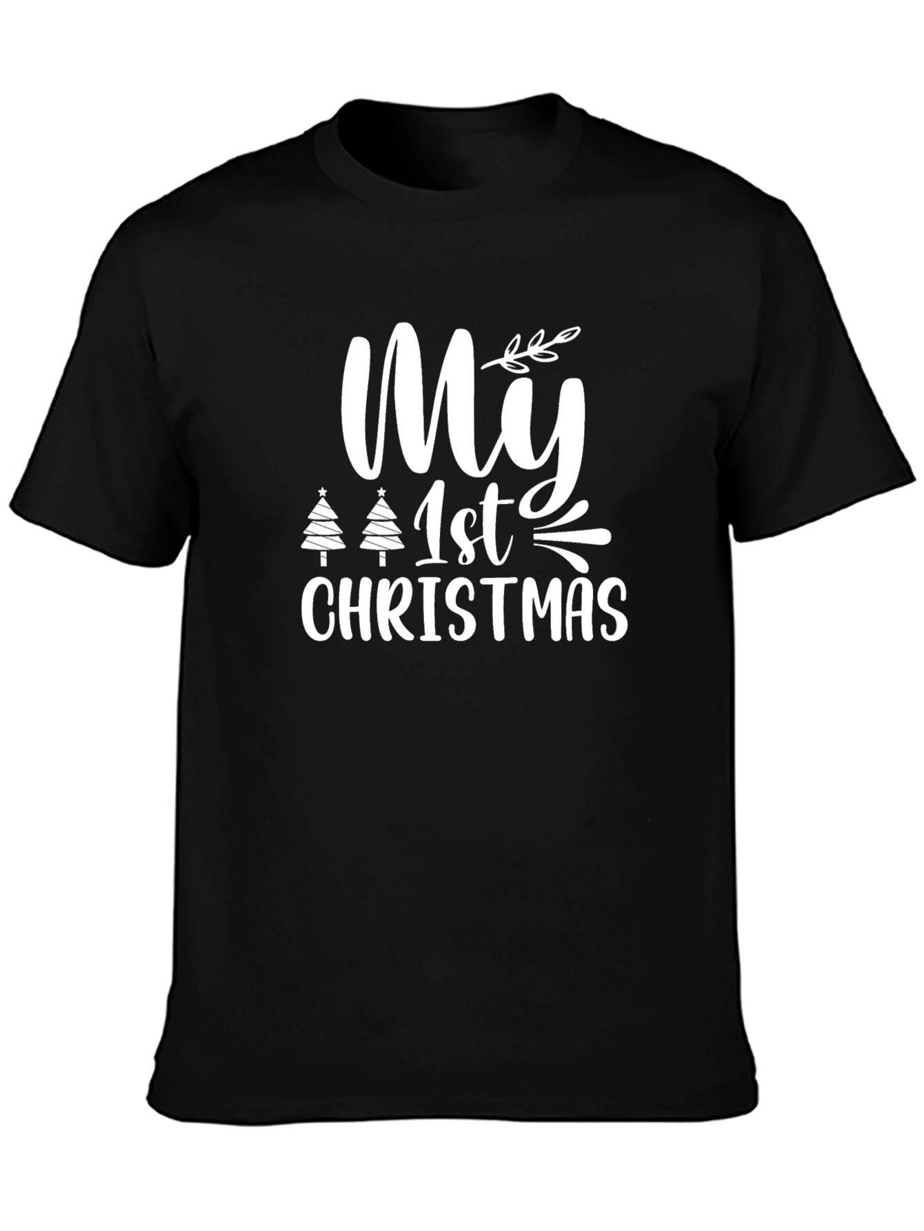My 1st Christmas Black Graphic Tee