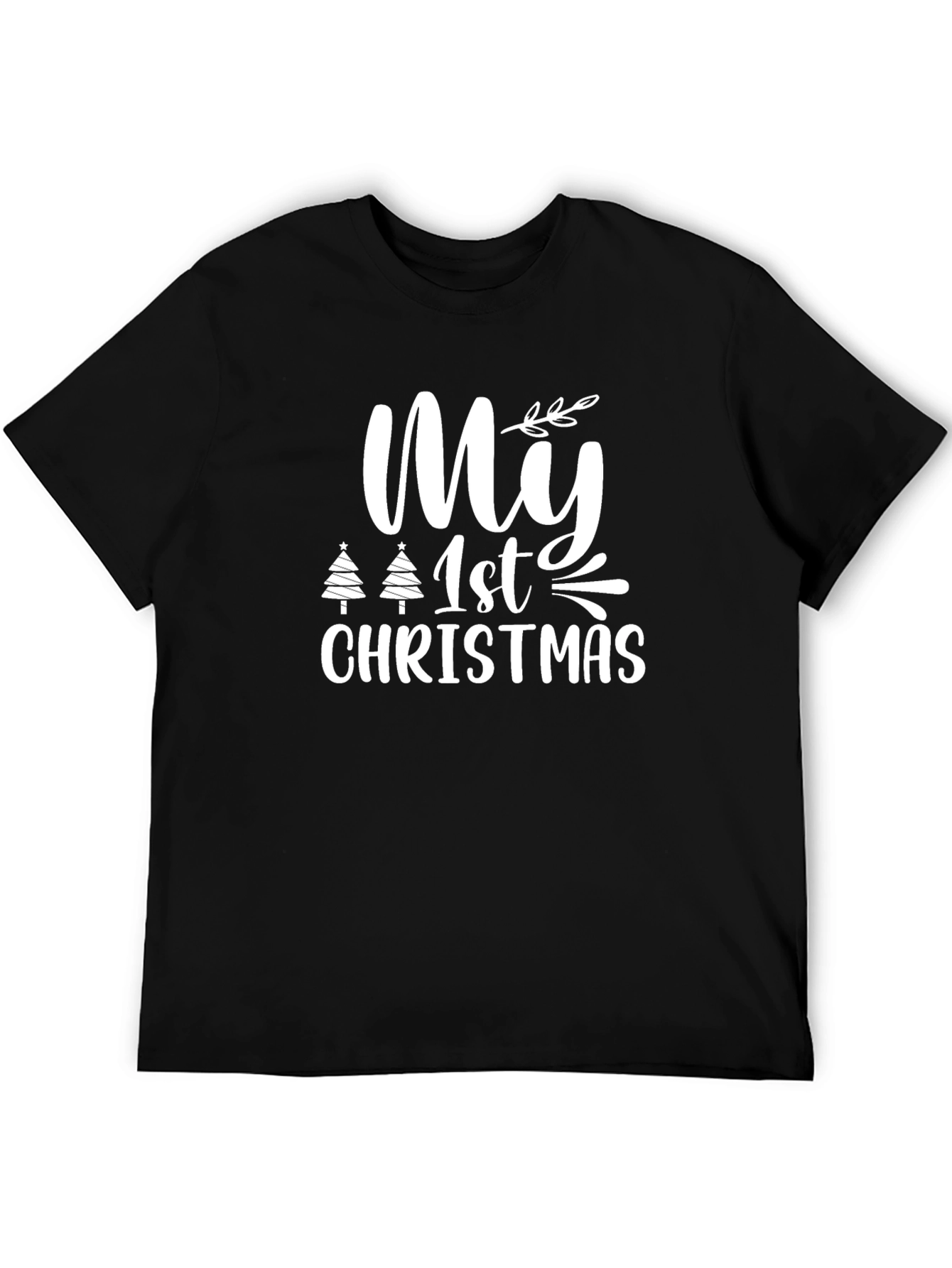 My 1st Christmas Black Graphic Tee