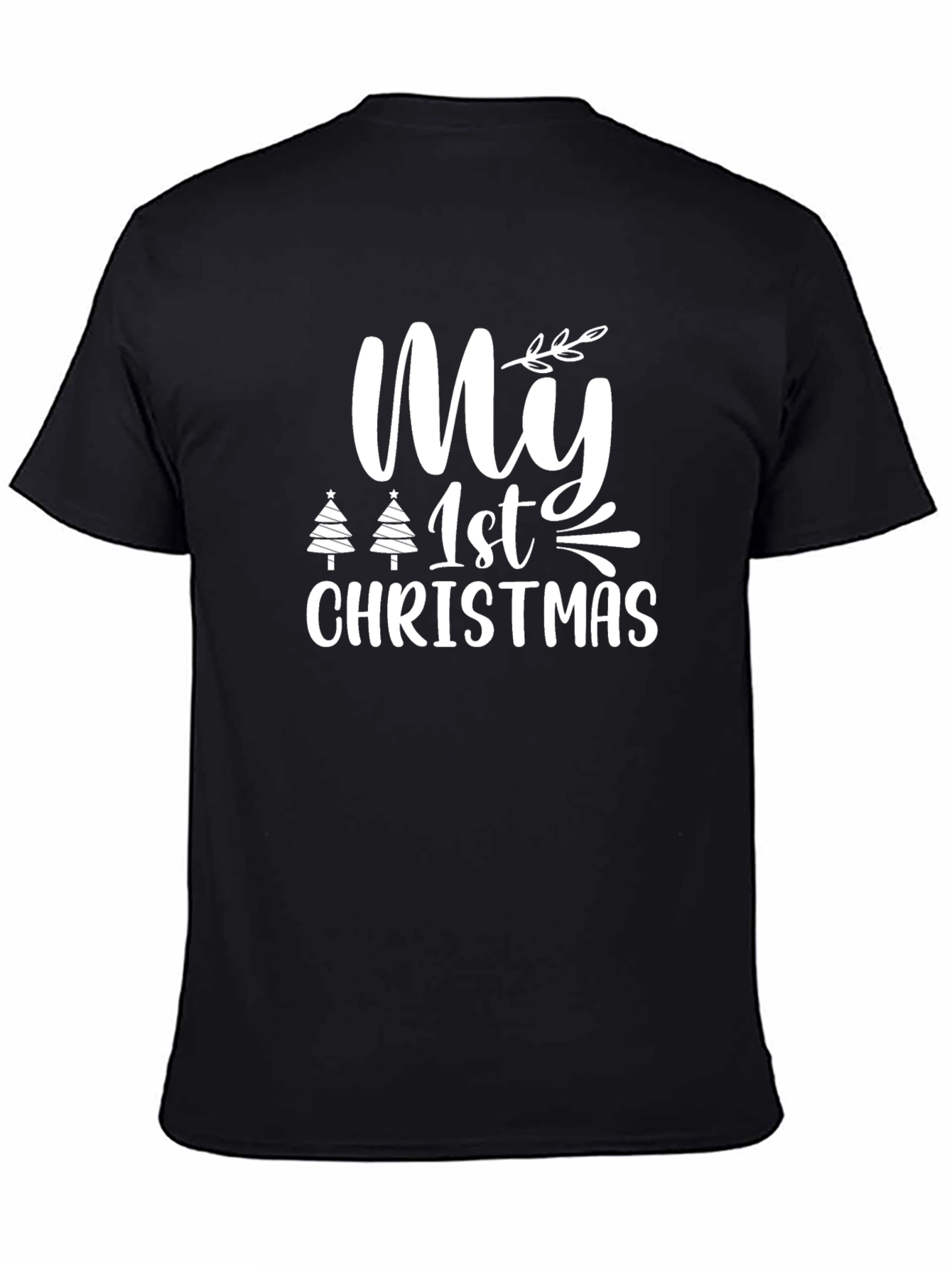 My 1st Christmas Black Graphic Tee