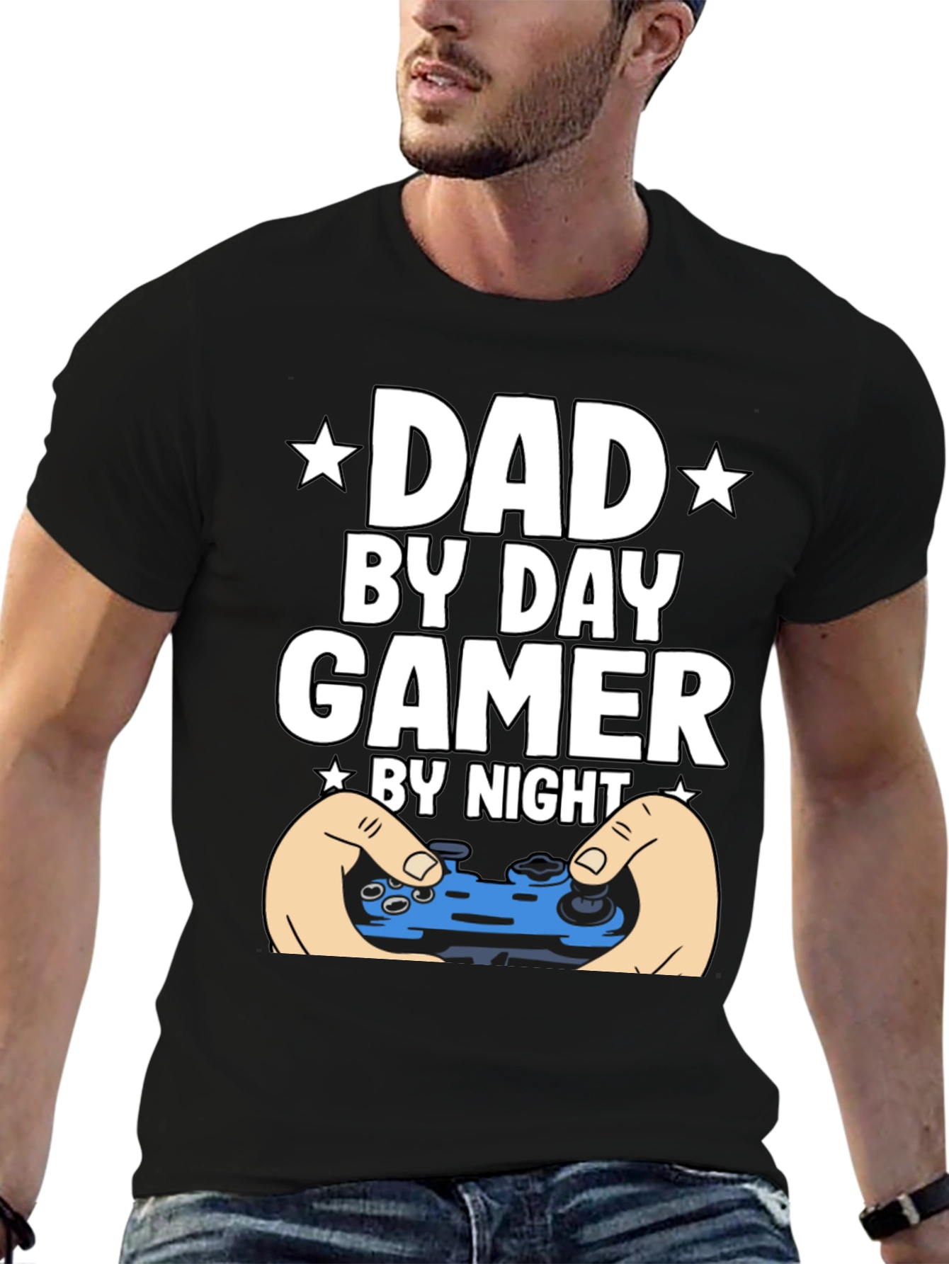 Dad By Day Gamer By Night Graphic Tee