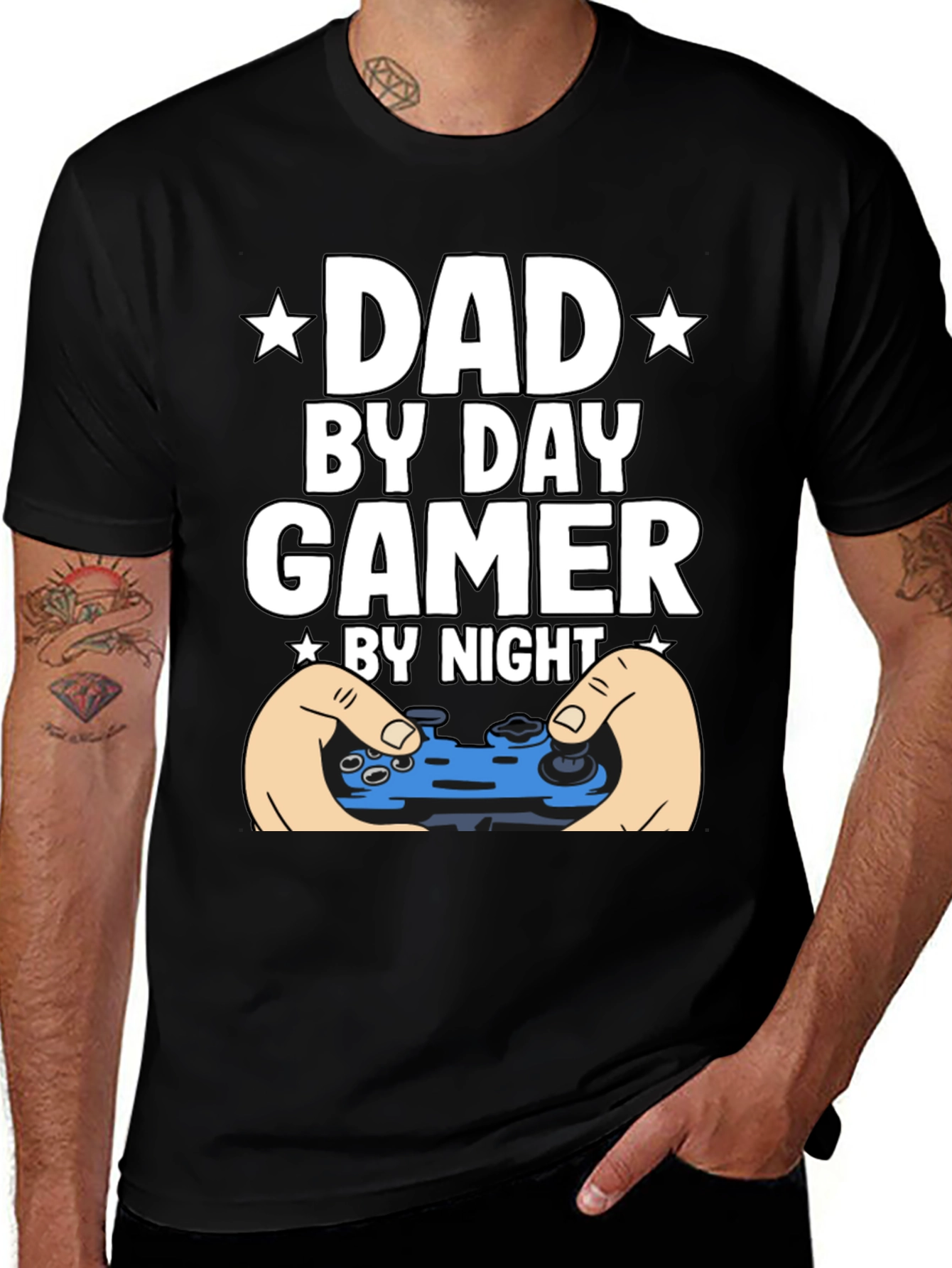 Dad By Day Gamer By Night Graphic Tee