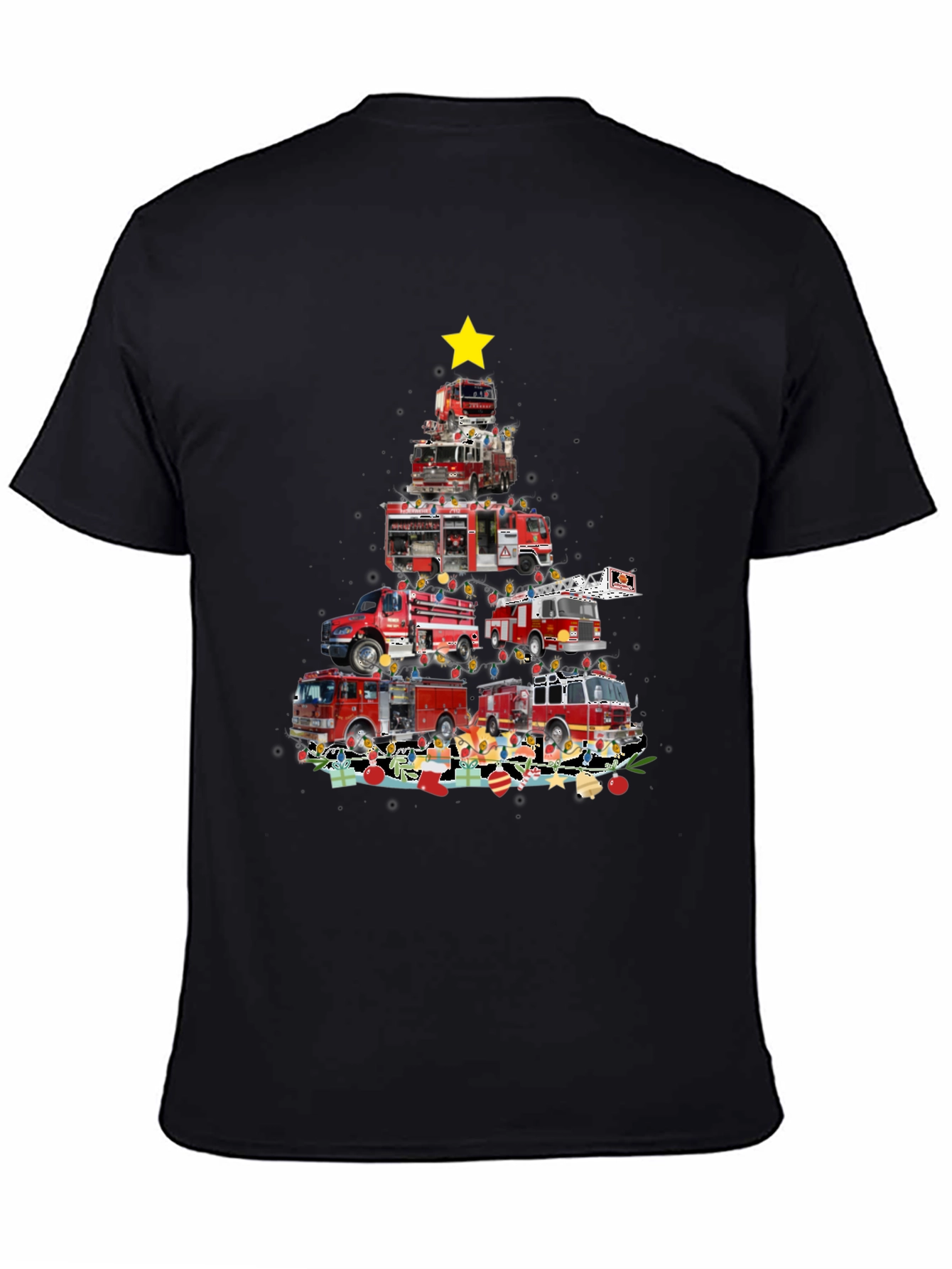 Firetruck Christmas Tree Graphic Tee