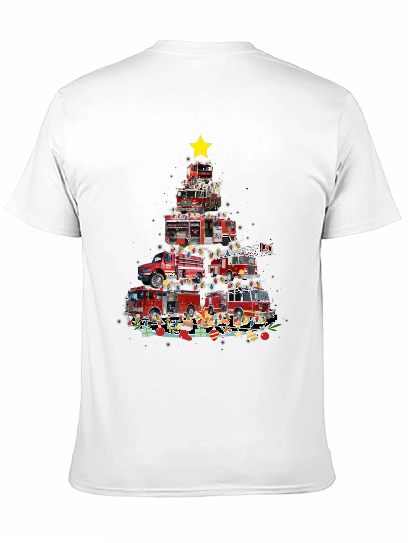 Firetruck Christmas Tree Graphic Tee