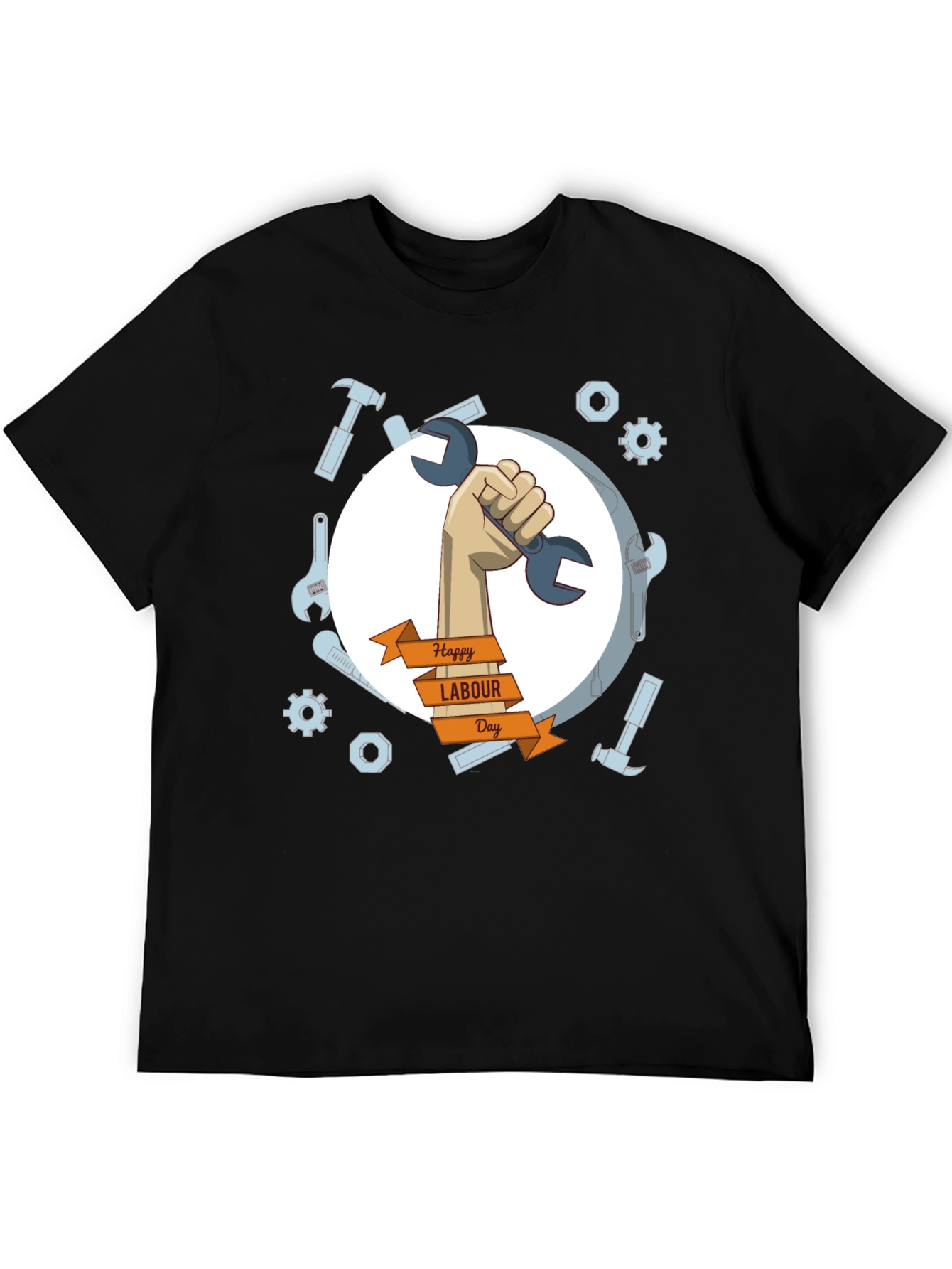 Happy Labour Day Black T-Shirt