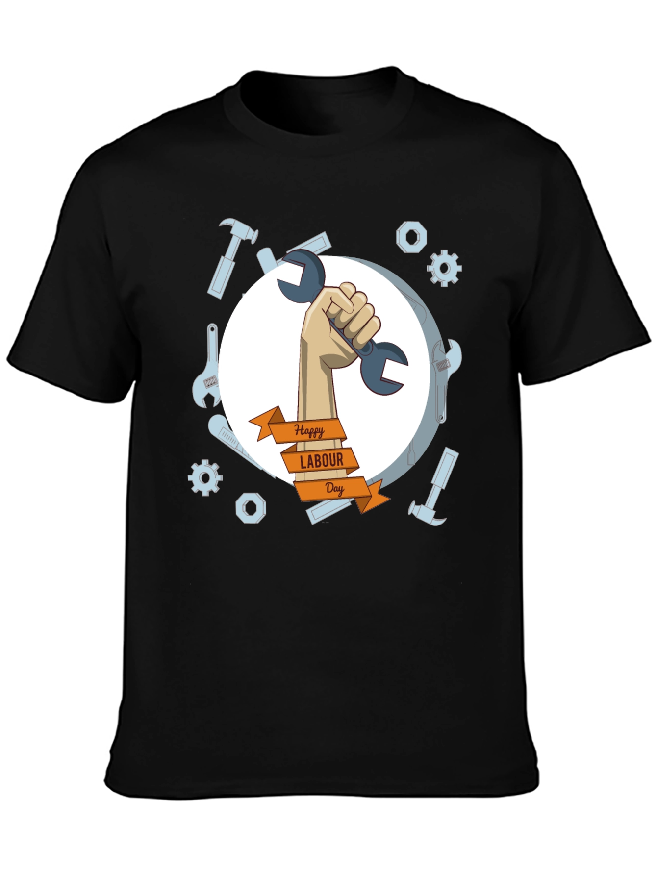 Happy Labour Day Black T-Shirt