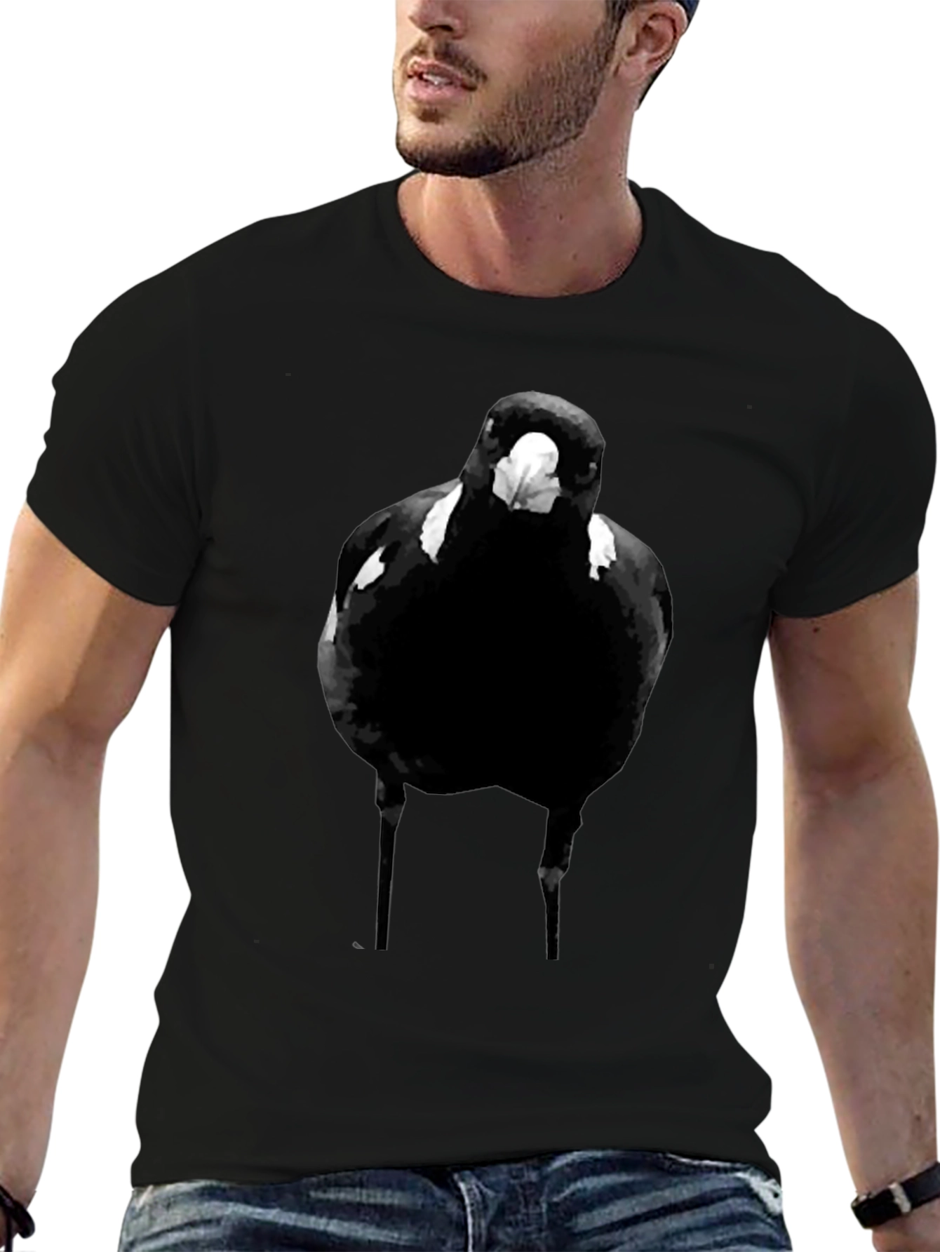 Black Bird Graphic Tee - Mens Casual T-Shirt