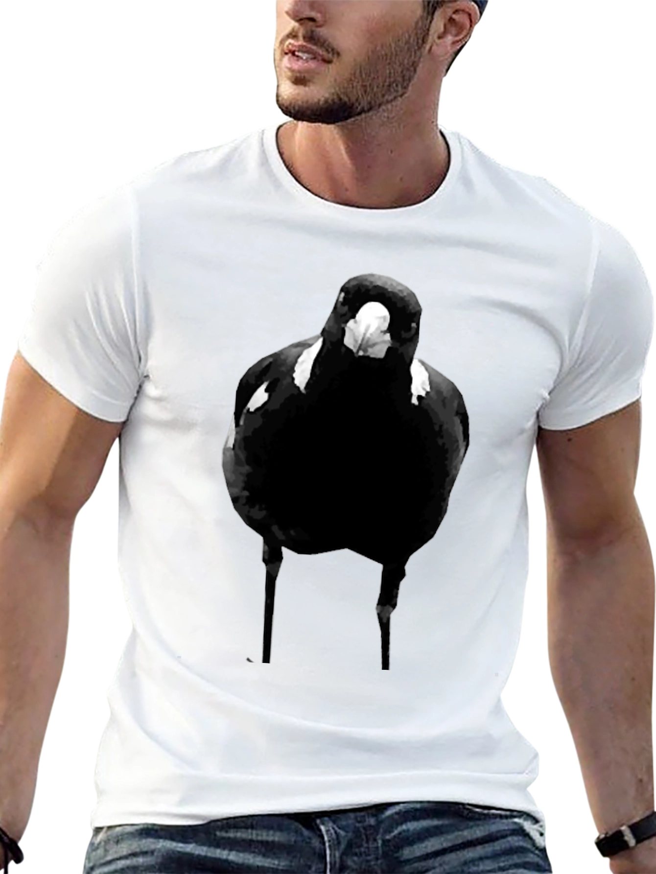 Black Bird Graphic Tee - Mens Casual T-Shirt