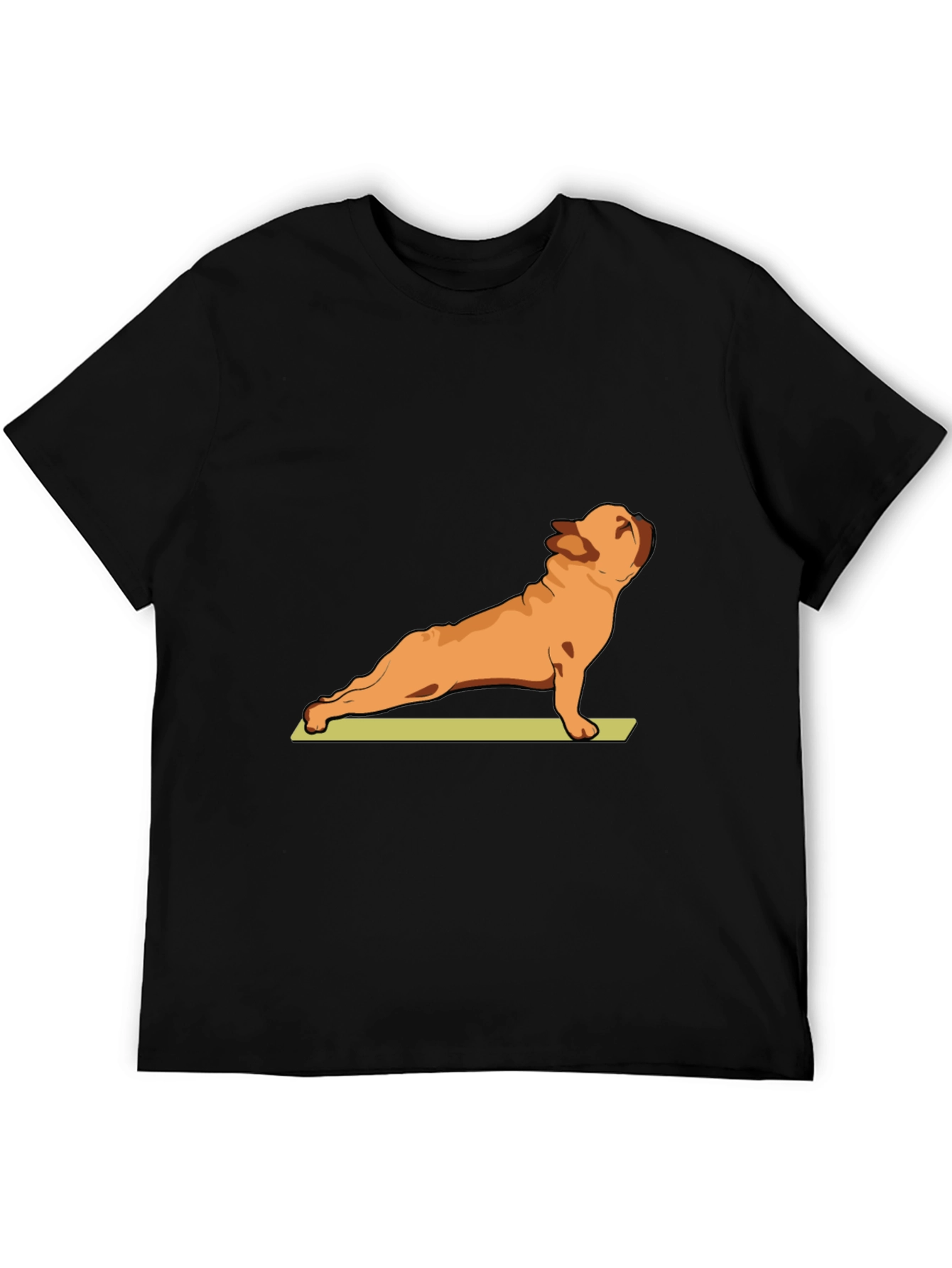 Yoga Dog Graphic Tee - Relaxed Fit Black T-Shirt