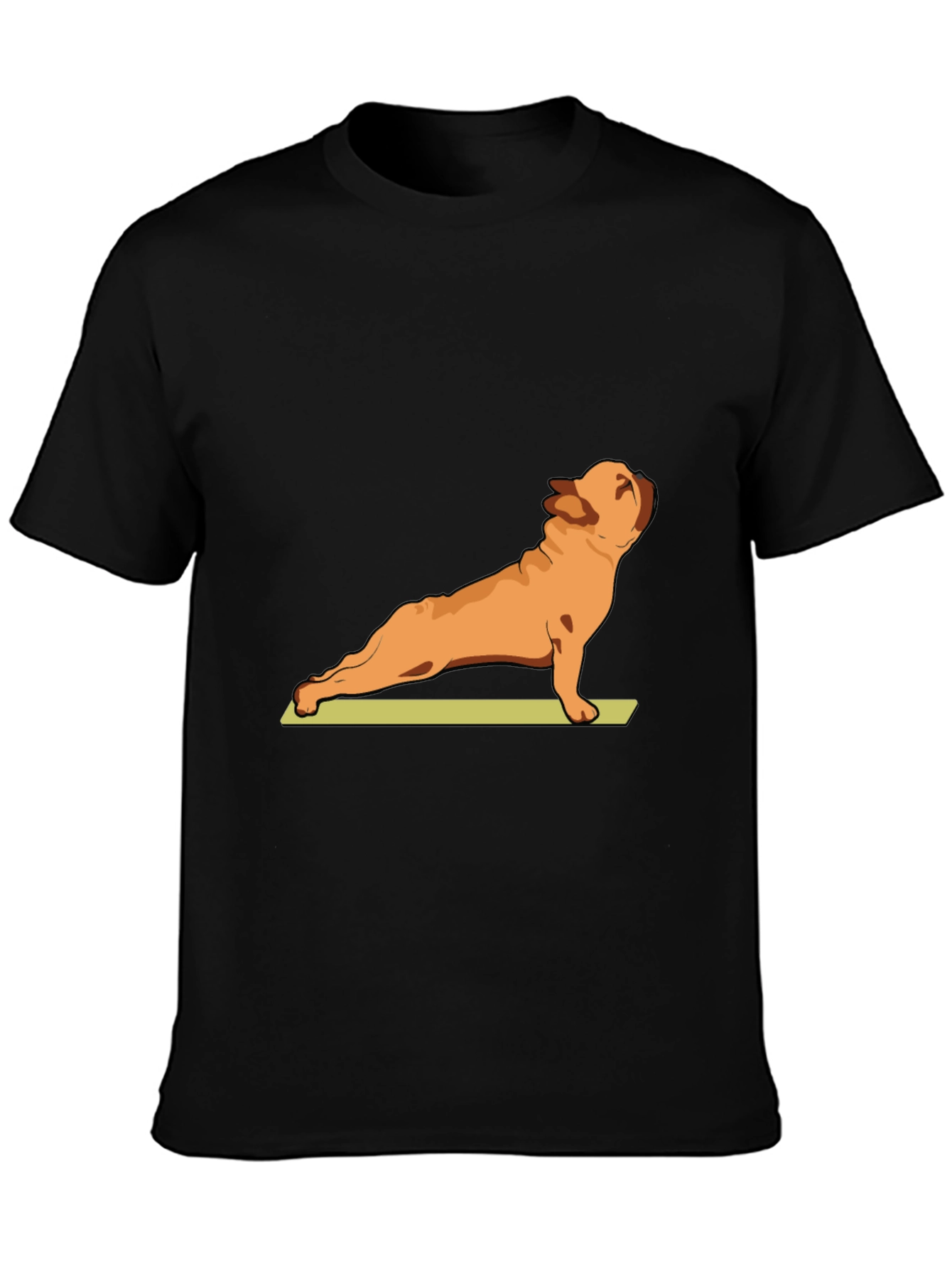 Yoga Dog Graphic Tee - Relaxed Fit Black T-Shirt