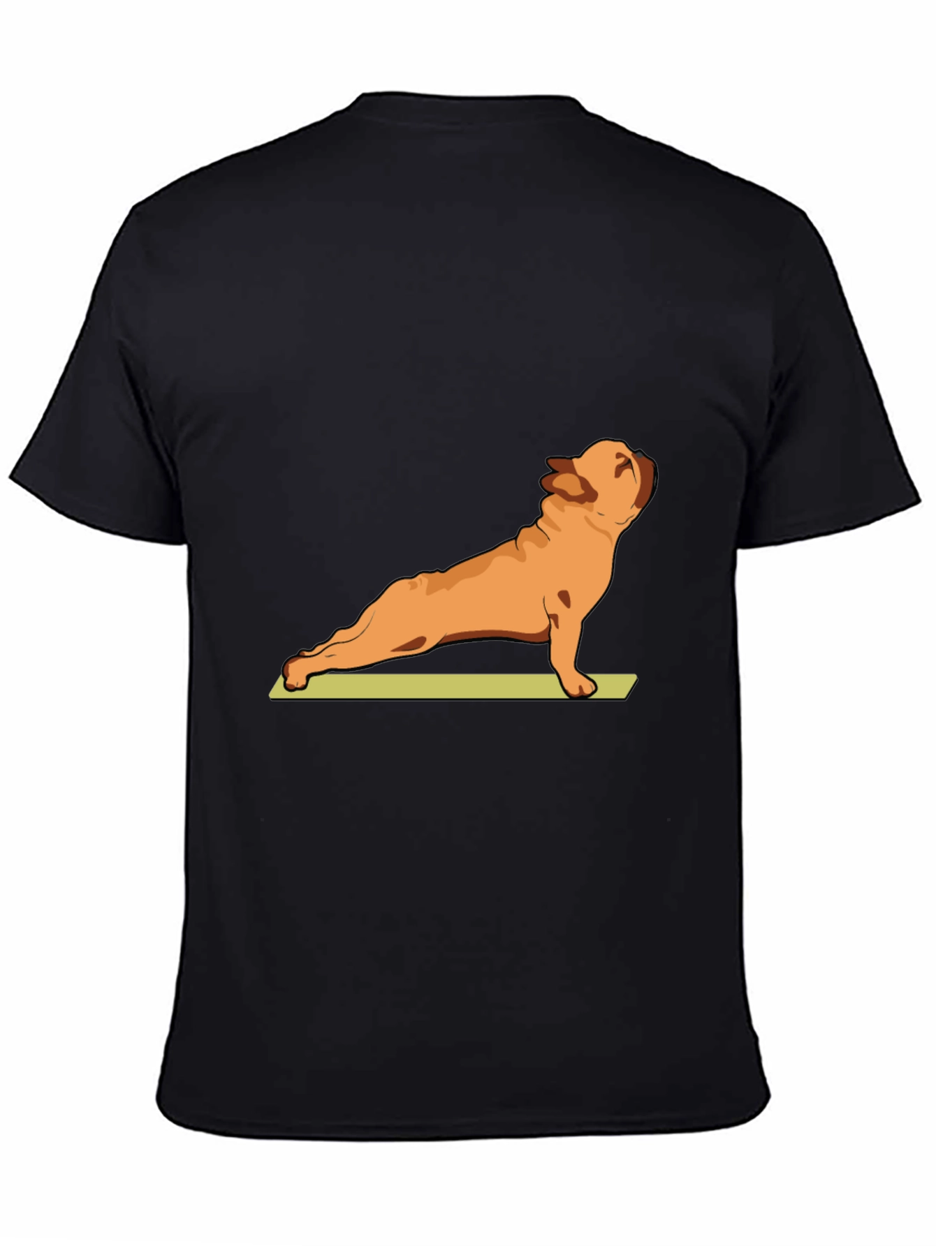 Yoga Dog Graphic Tee - Relaxed Fit Black T-Shirt