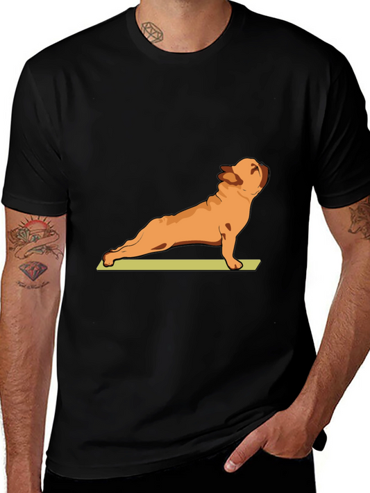 Yoga Dog Graphic Tee - Relaxed Fit Black T-Shirt