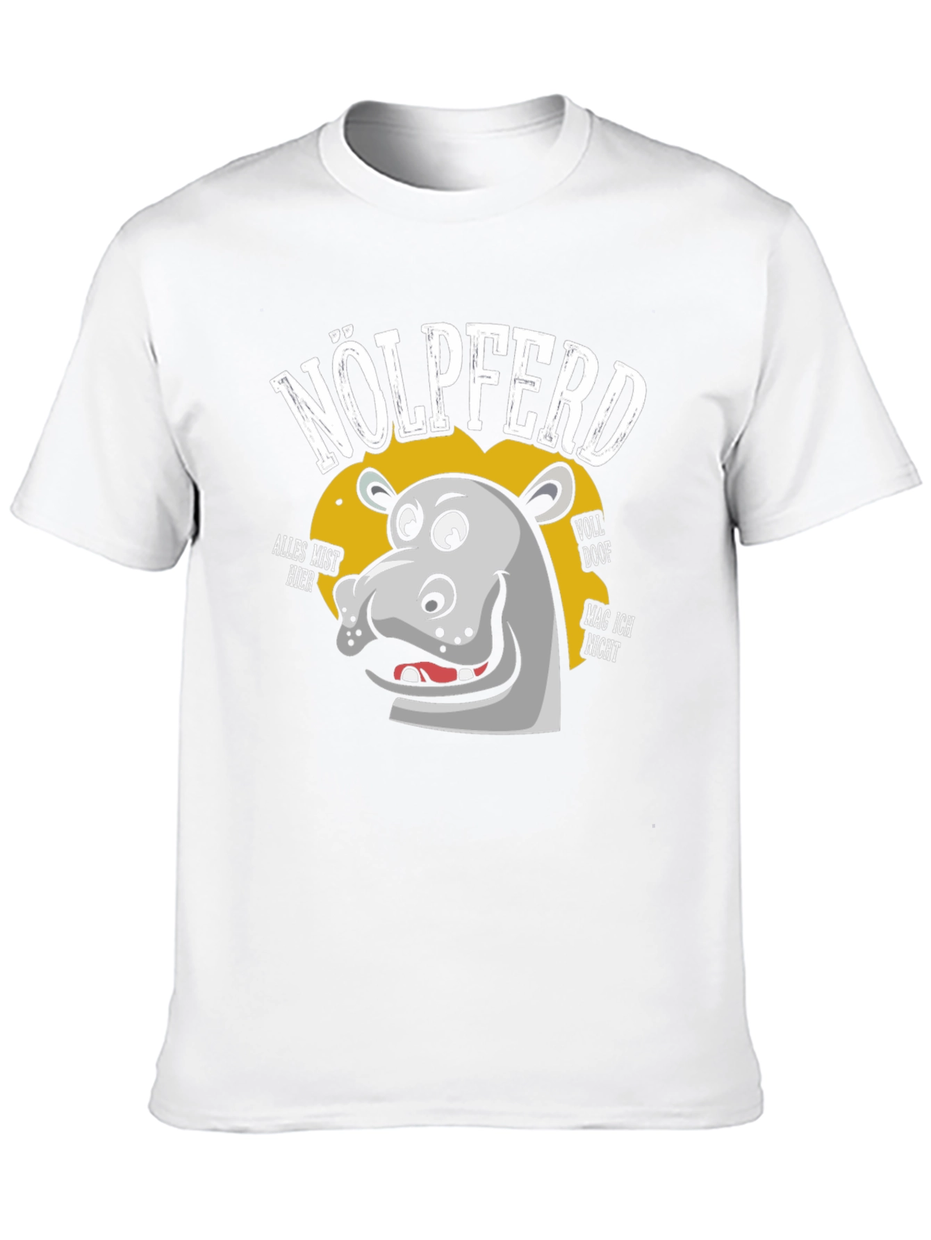 Nölpferd T-Shirt - Grumpy Hippo Funny Tee