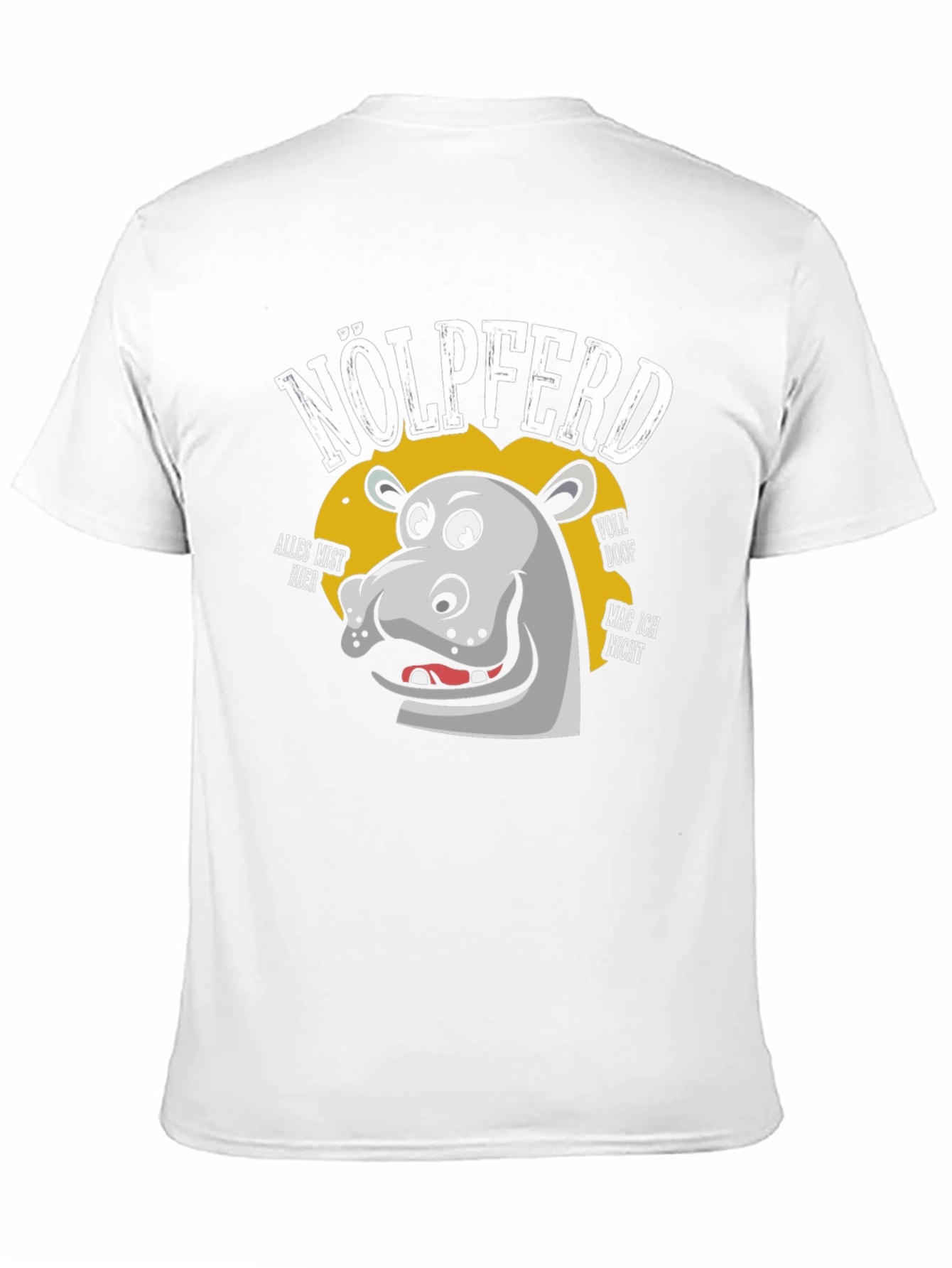 Nölpferd T-Shirt - Grumpy Hippo Funny Tee