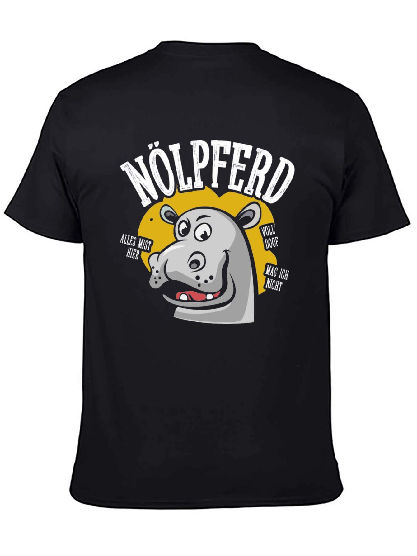 Nölpferd T-Shirt - Grumpy Hippo Funny Tee