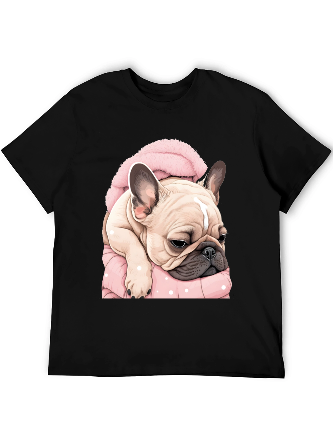 Cute Bulldog in Blanket Graphic Tee