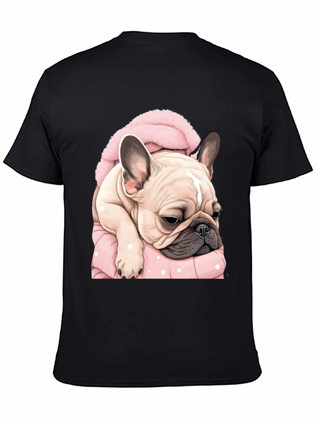 Cute Bulldog in Blanket Graphic Tee