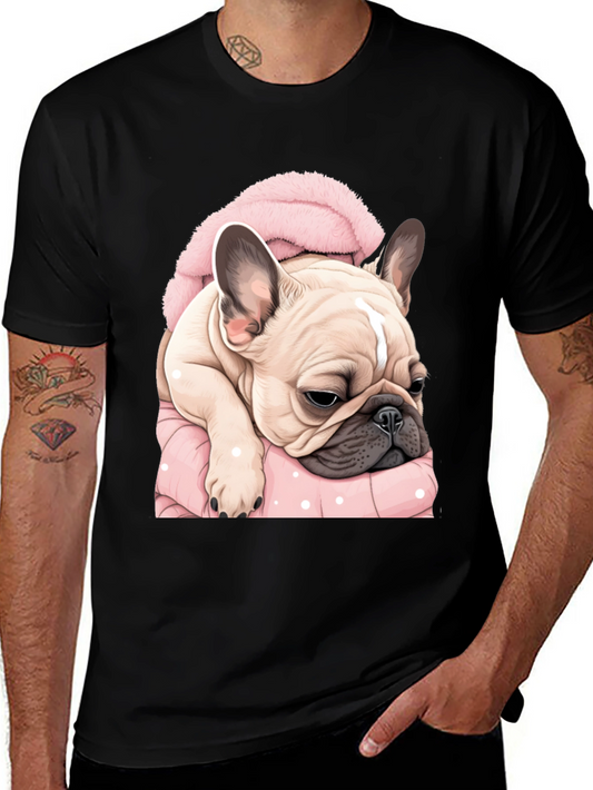 Cute Bulldog in Blanket Graphic Tee