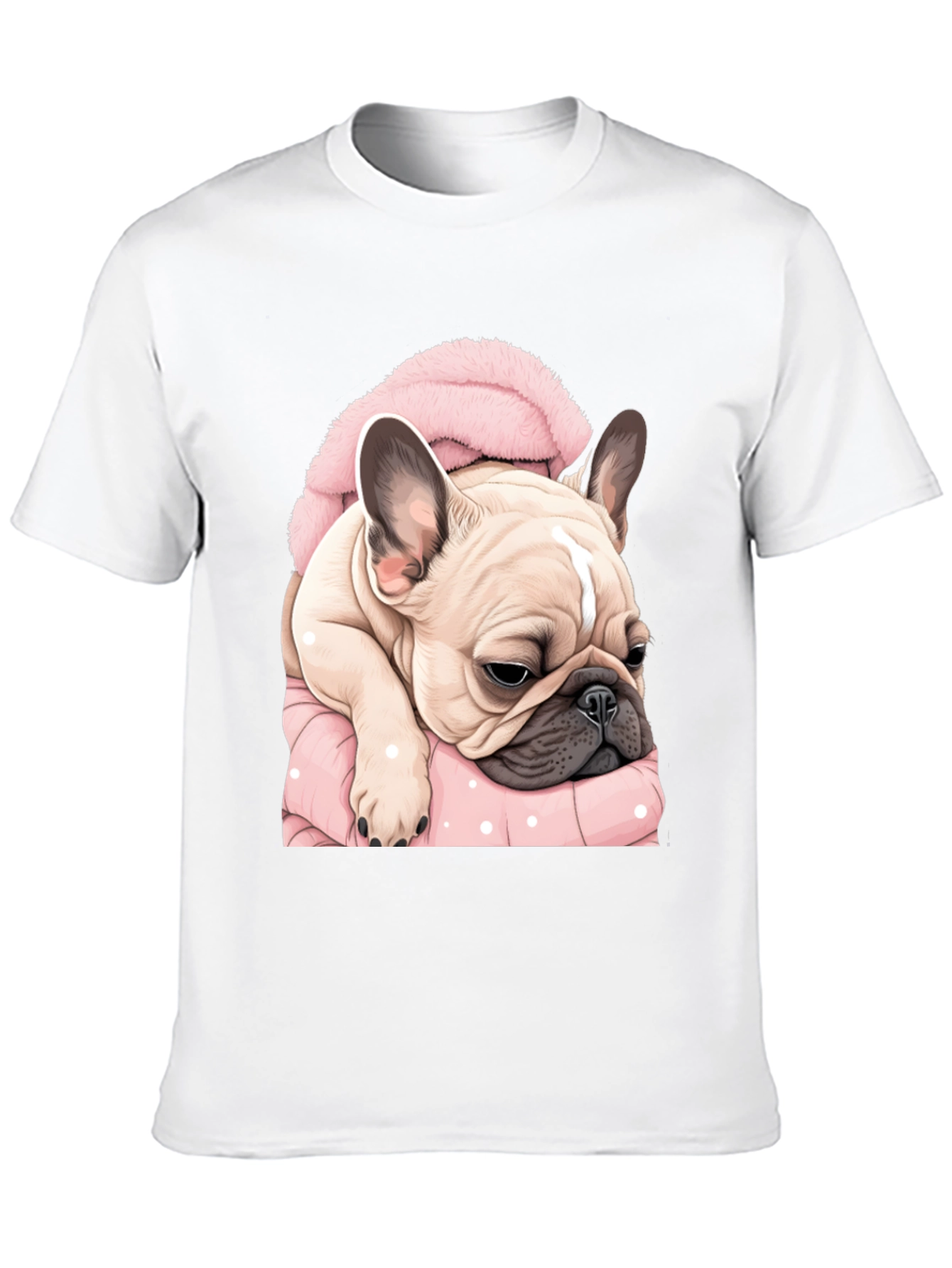 Cute Bulldog in Blanket Graphic Tee