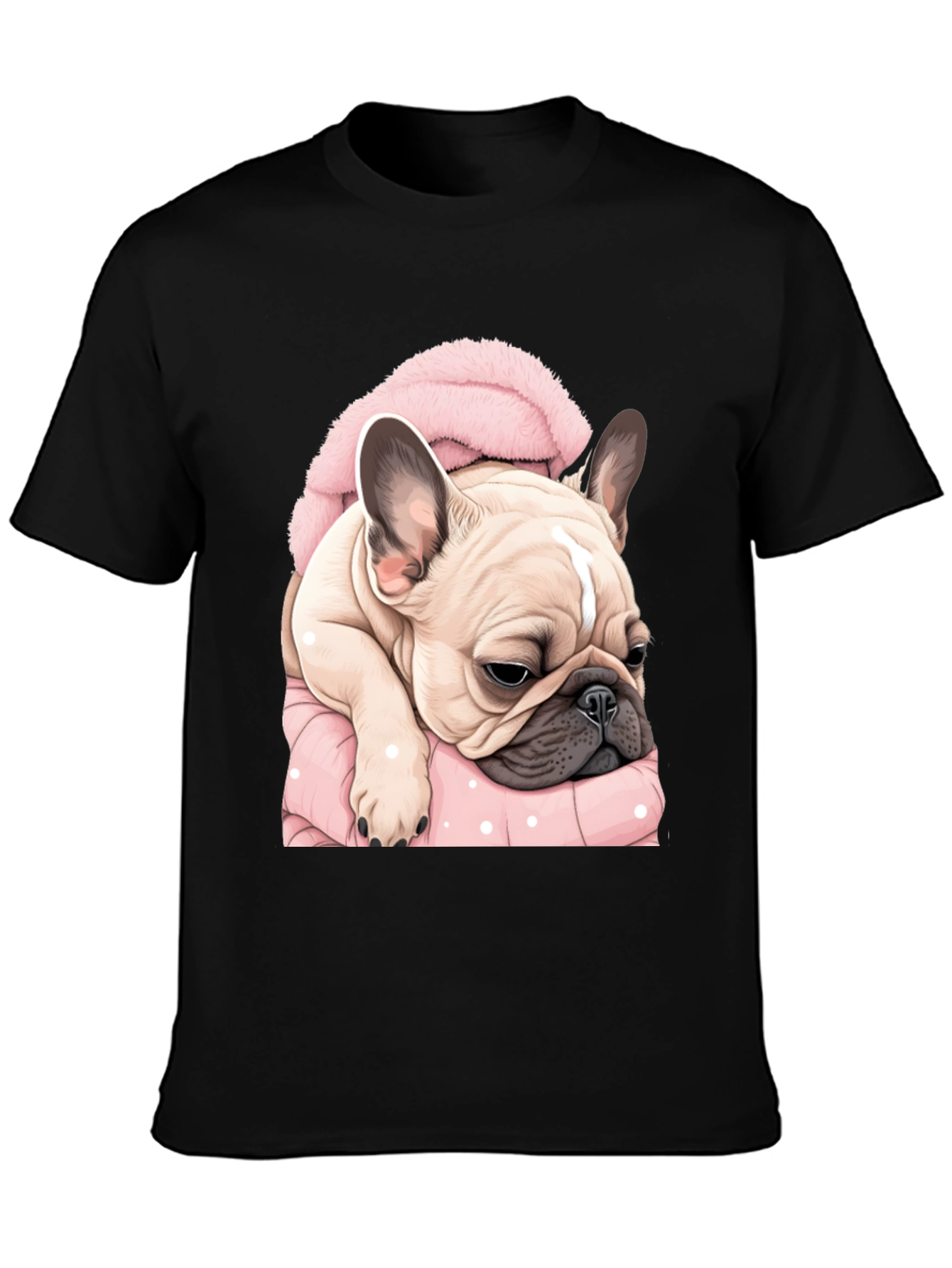 Cute Bulldog in Blanket Graphic Tee