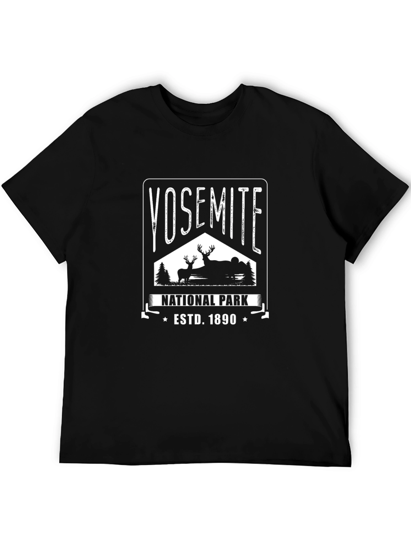 Yosemite National Park Black T-Shirt