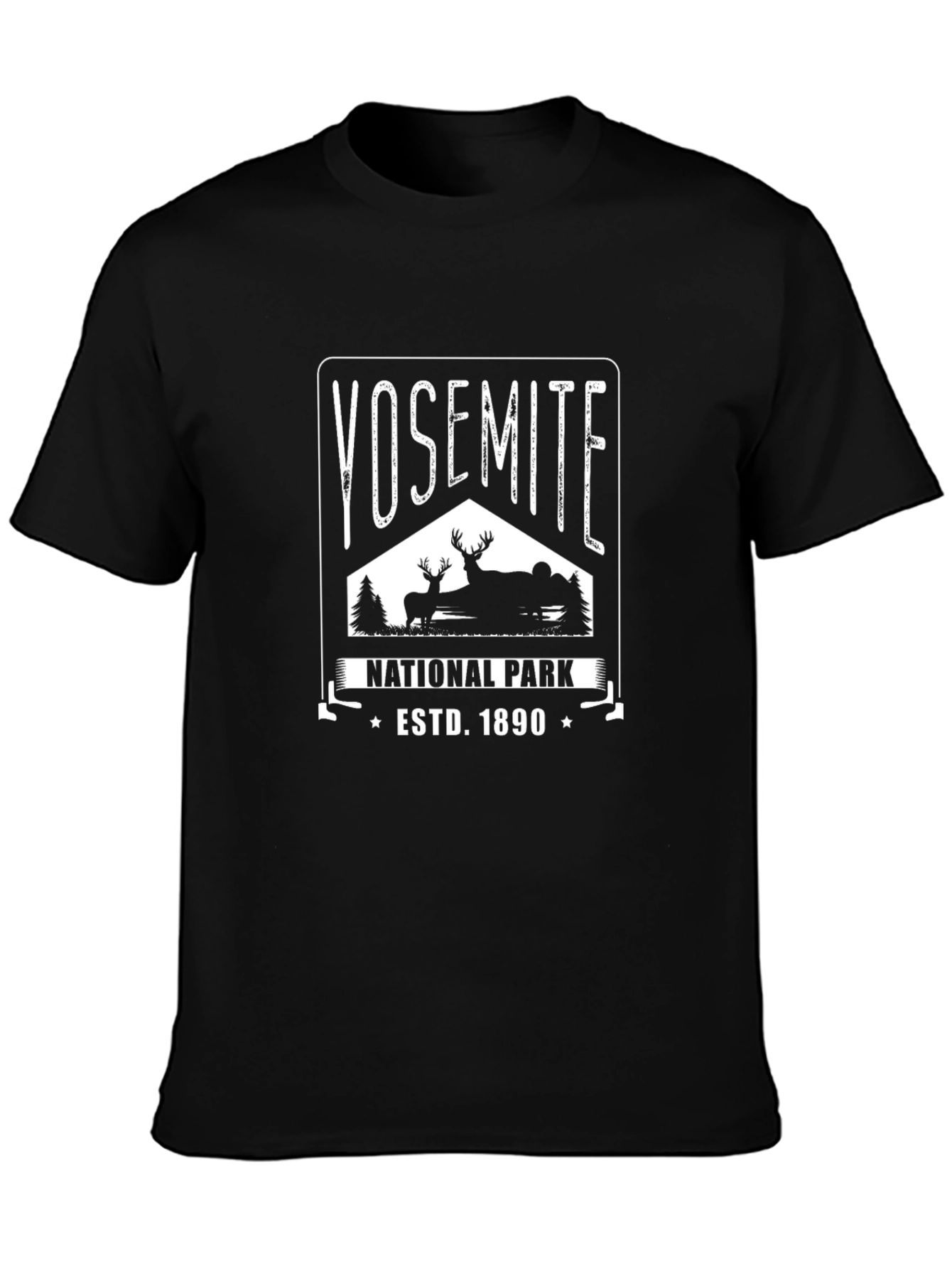 Yosemite National Park Black T-Shirt