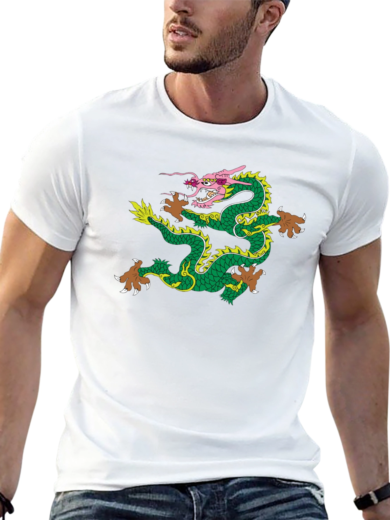 Dragon Graphic T-Shirt - Mens Black Tee