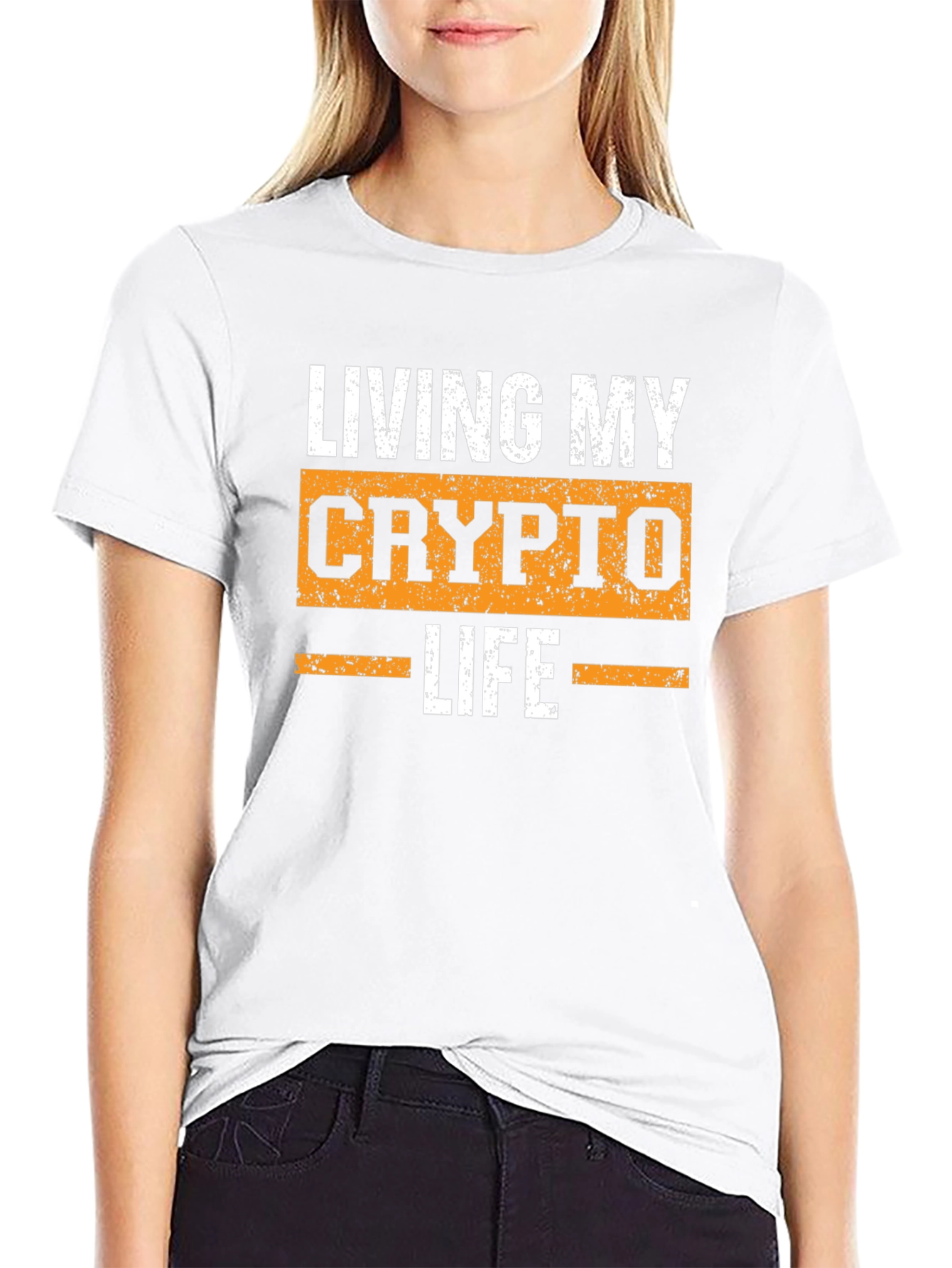 Living My Crypto Life T-Shirt - Black Graphic Tee