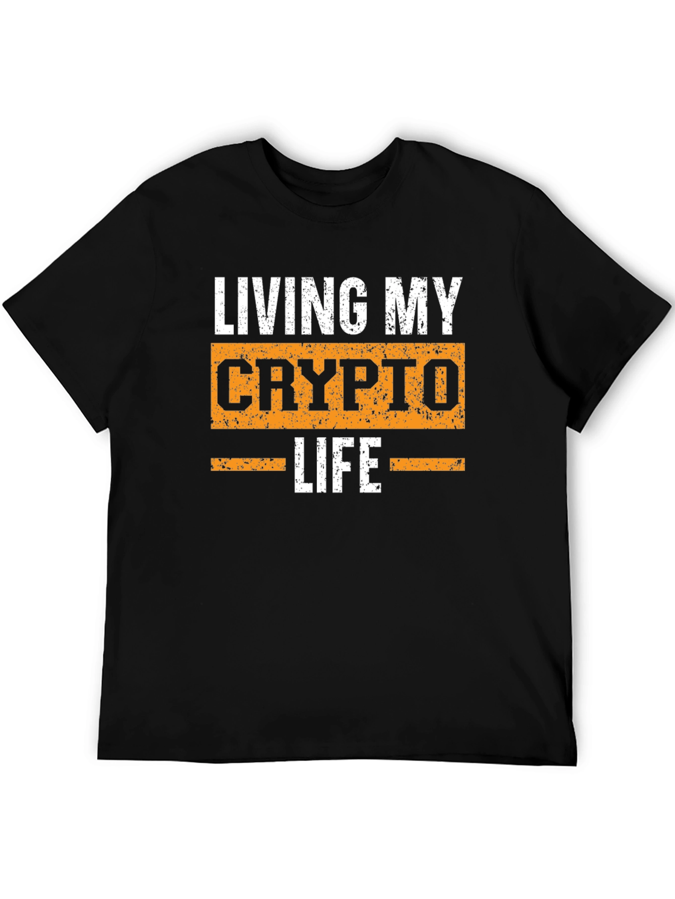 Living My Crypto Life T-Shirt - Black Graphic Tee