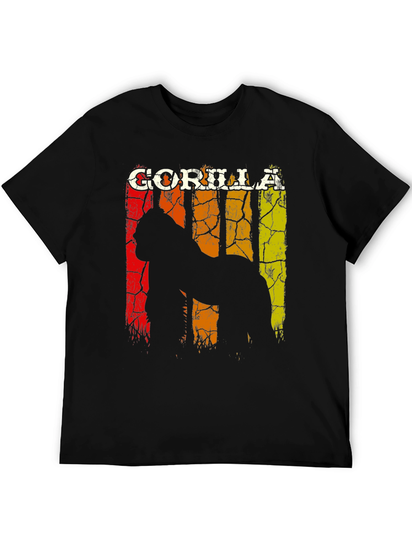 Gorilla Graphic Tee - Distressed Retro Design