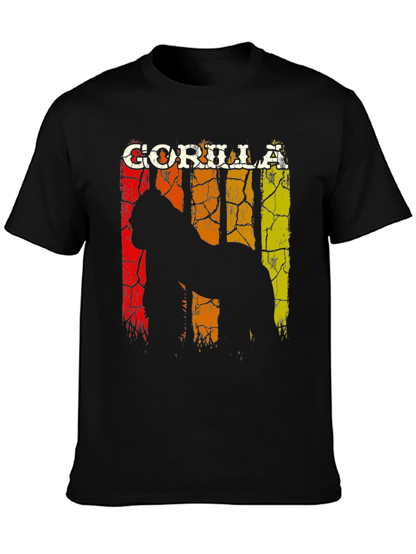 Gorilla Graphic Tee - Distressed Retro Design