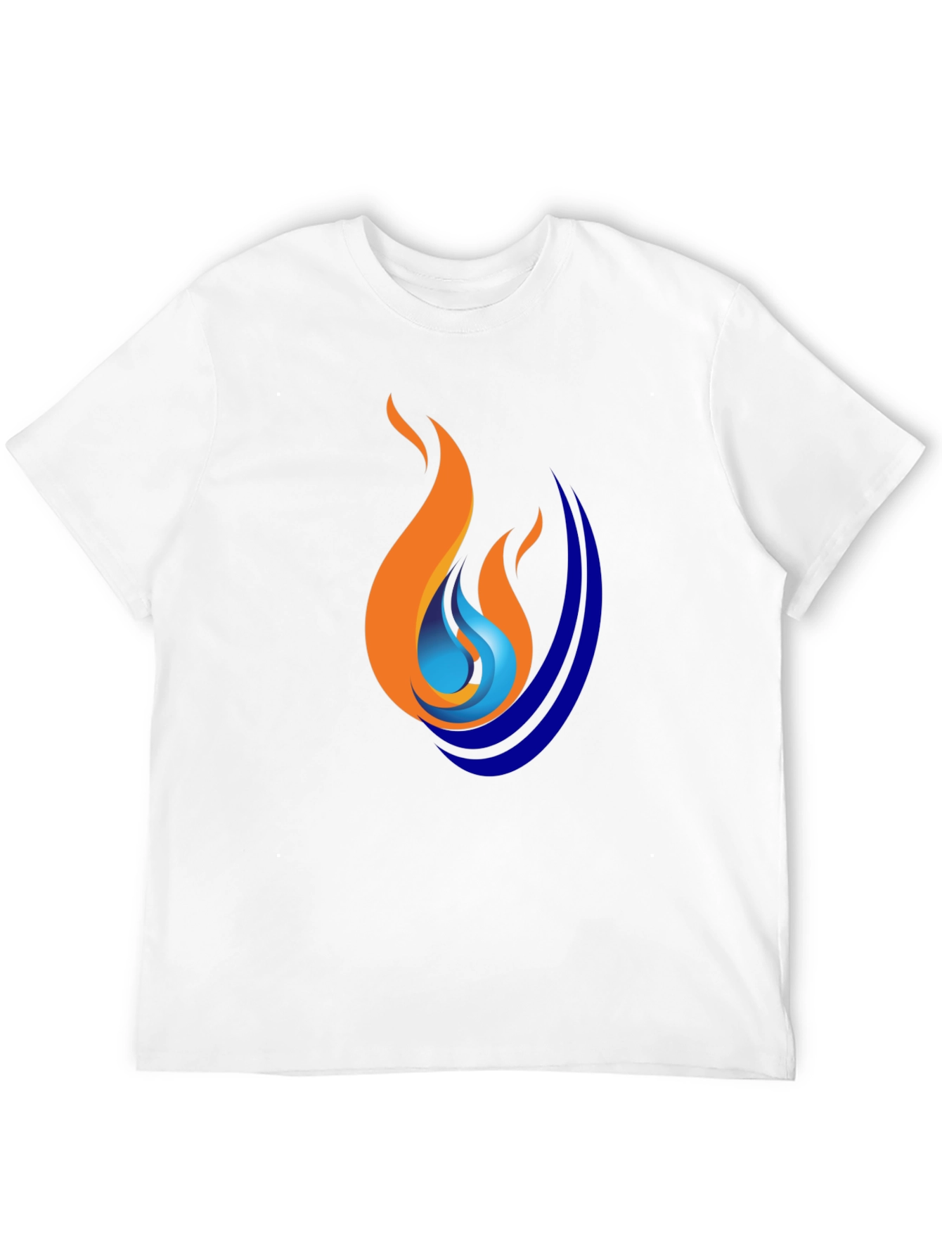 Flame & Wave Graphic Black T-Shirt