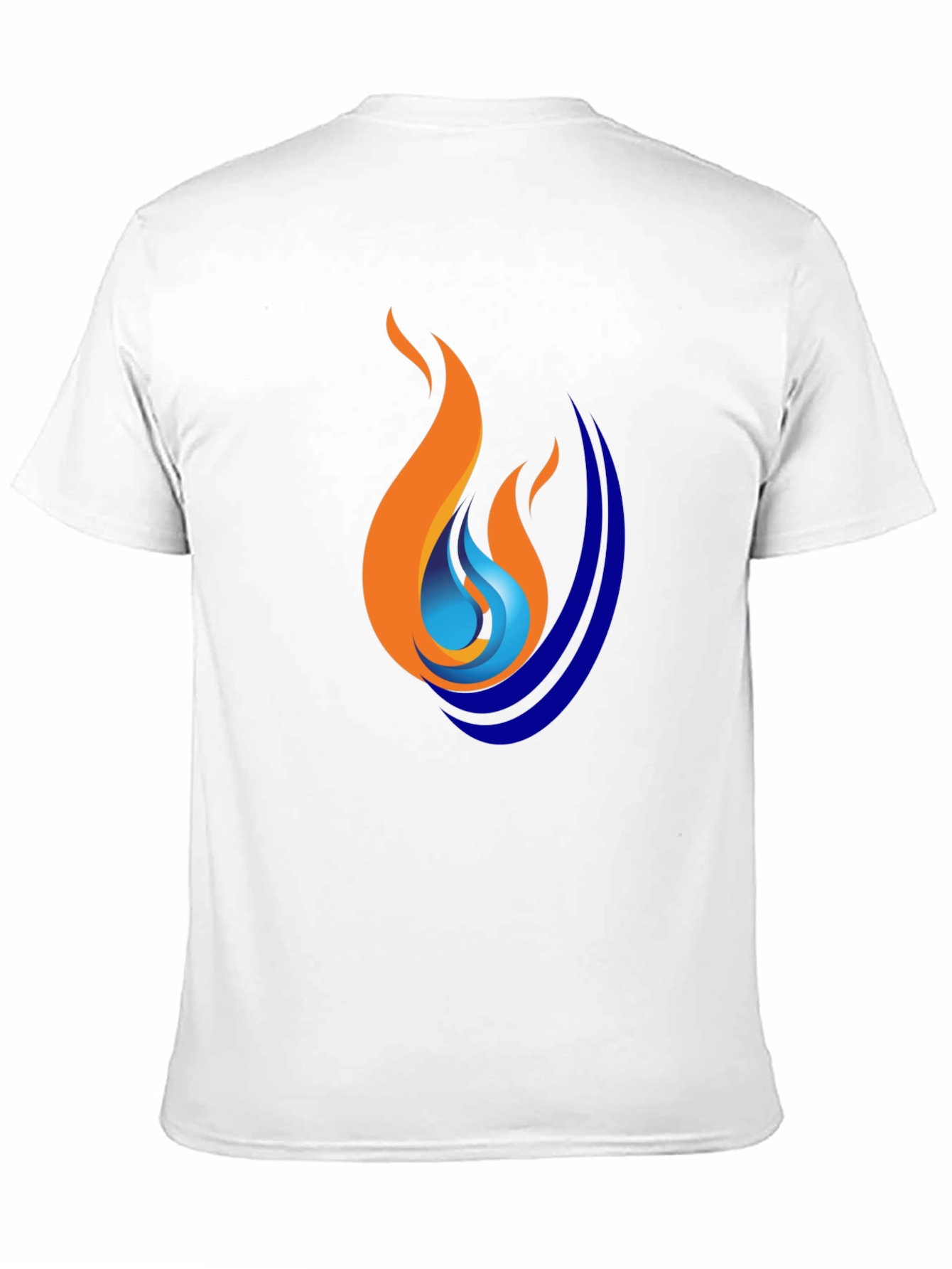 Flame & Wave Graphic Black T-Shirt