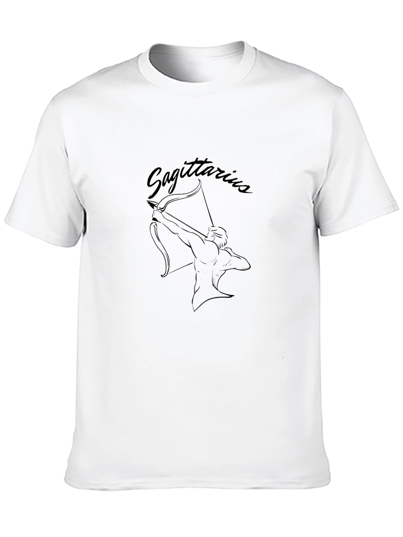 Sagittarius Zodiac Black T-Shirt - Archery Design