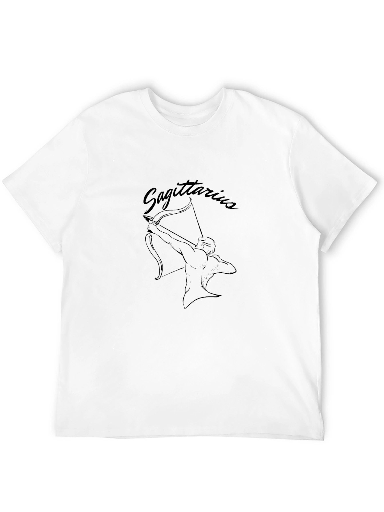 Sagittarius Zodiac Black T-Shirt - Archery Design
