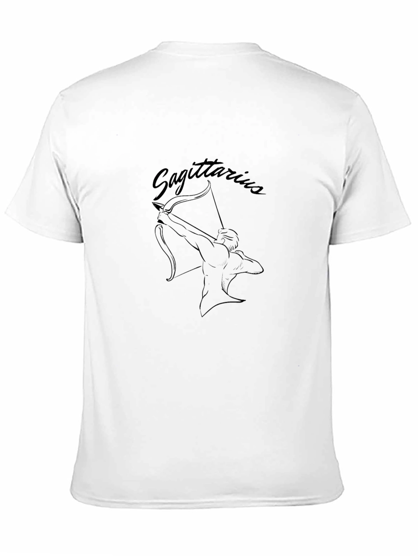 Sagittarius Zodiac Black T-Shirt - Archery Design