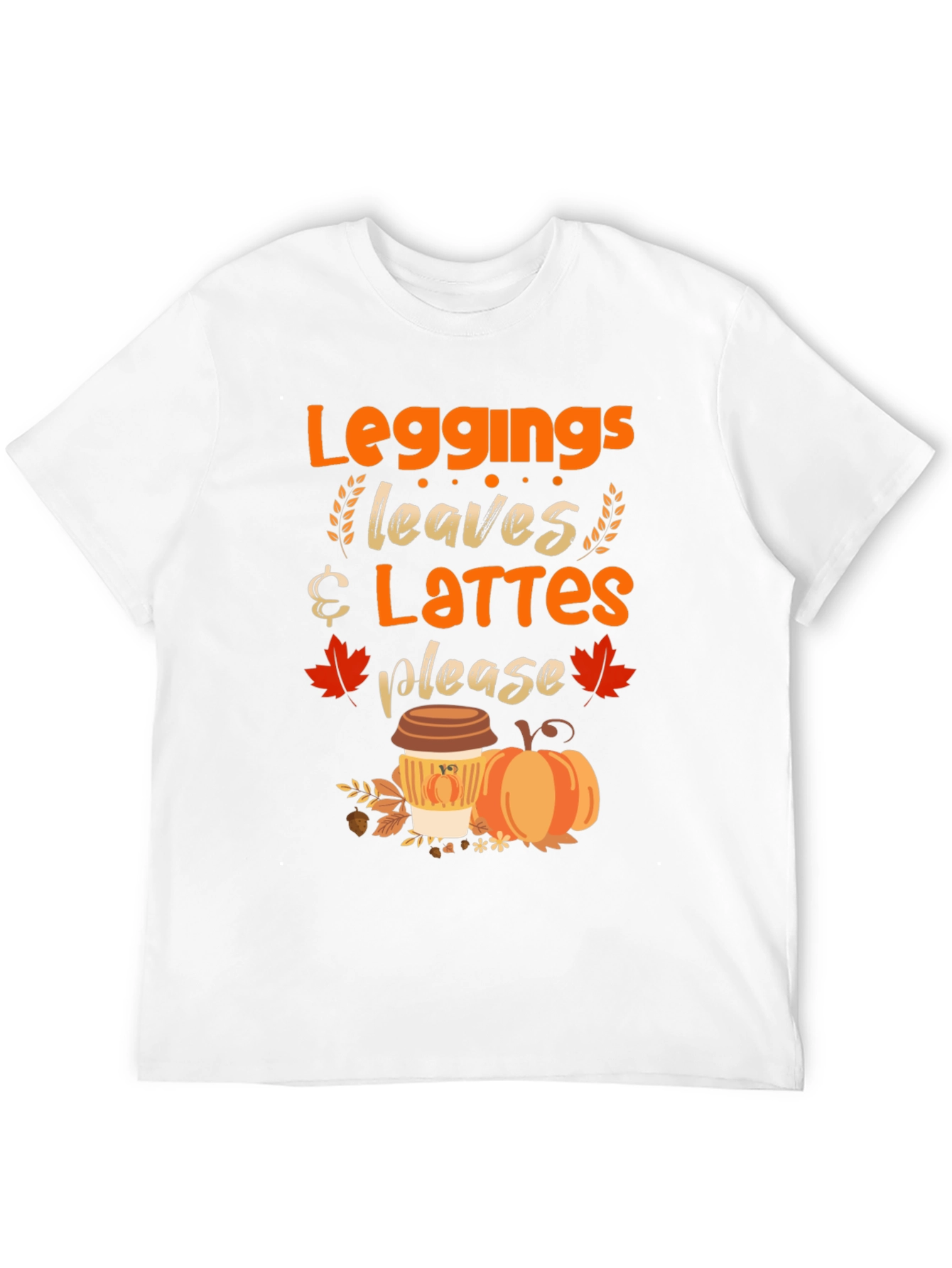 Leggings Leaves Lattes Please T-Shirt