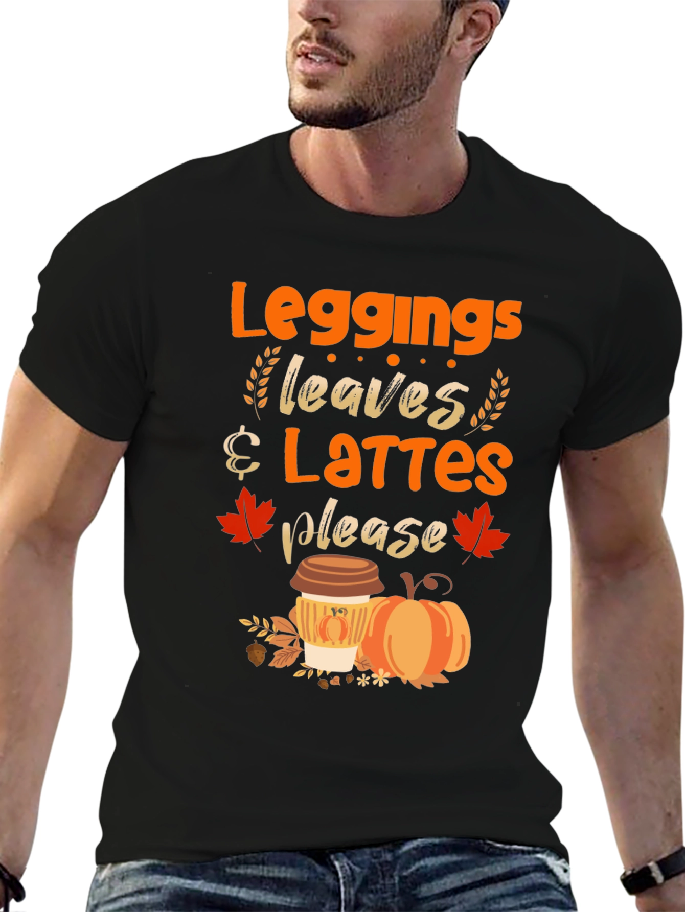 Leggings Leaves Lattes Please T-Shirt