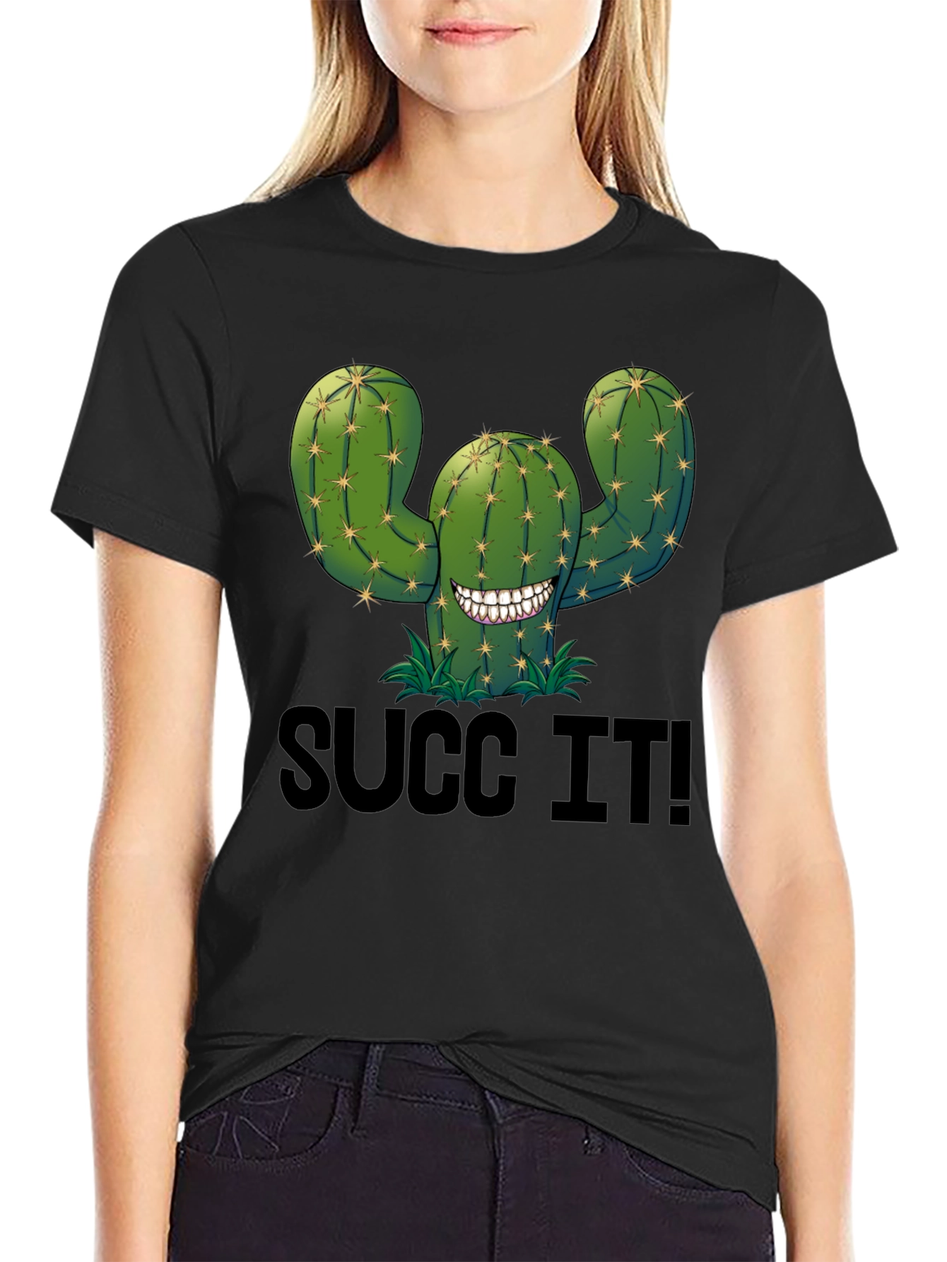 Succ It! Cactus Graphic T-Shirt - Humor Tee
