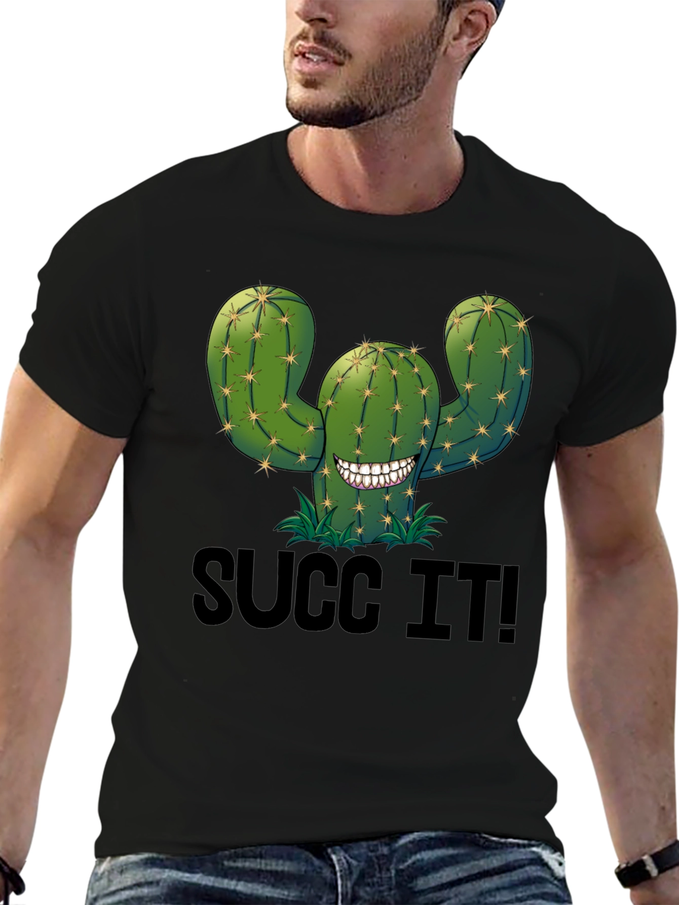 Succ It! Cactus Graphic T-Shirt - Humor Tee