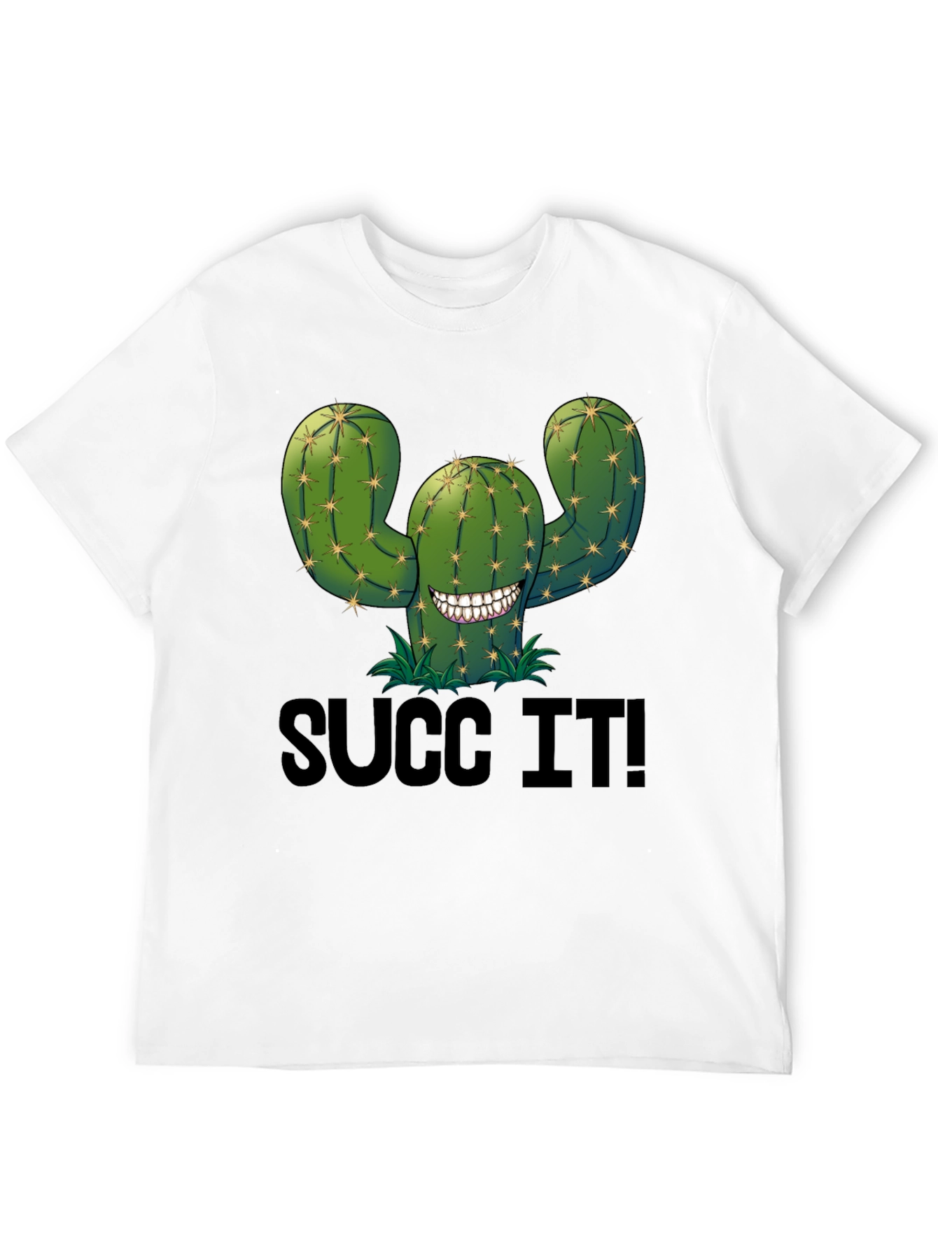 Succ It! Cactus Graphic T-Shirt - Humor Tee