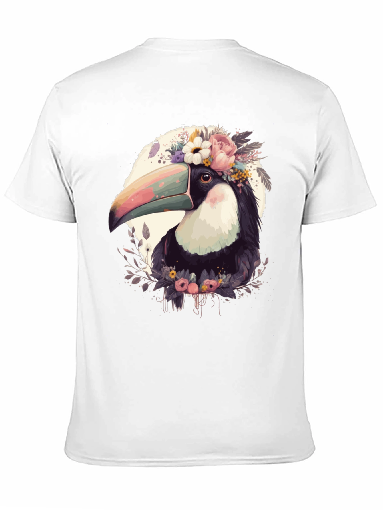 Floral Toucan Graphic Tee - Stylish Unisex Shirt